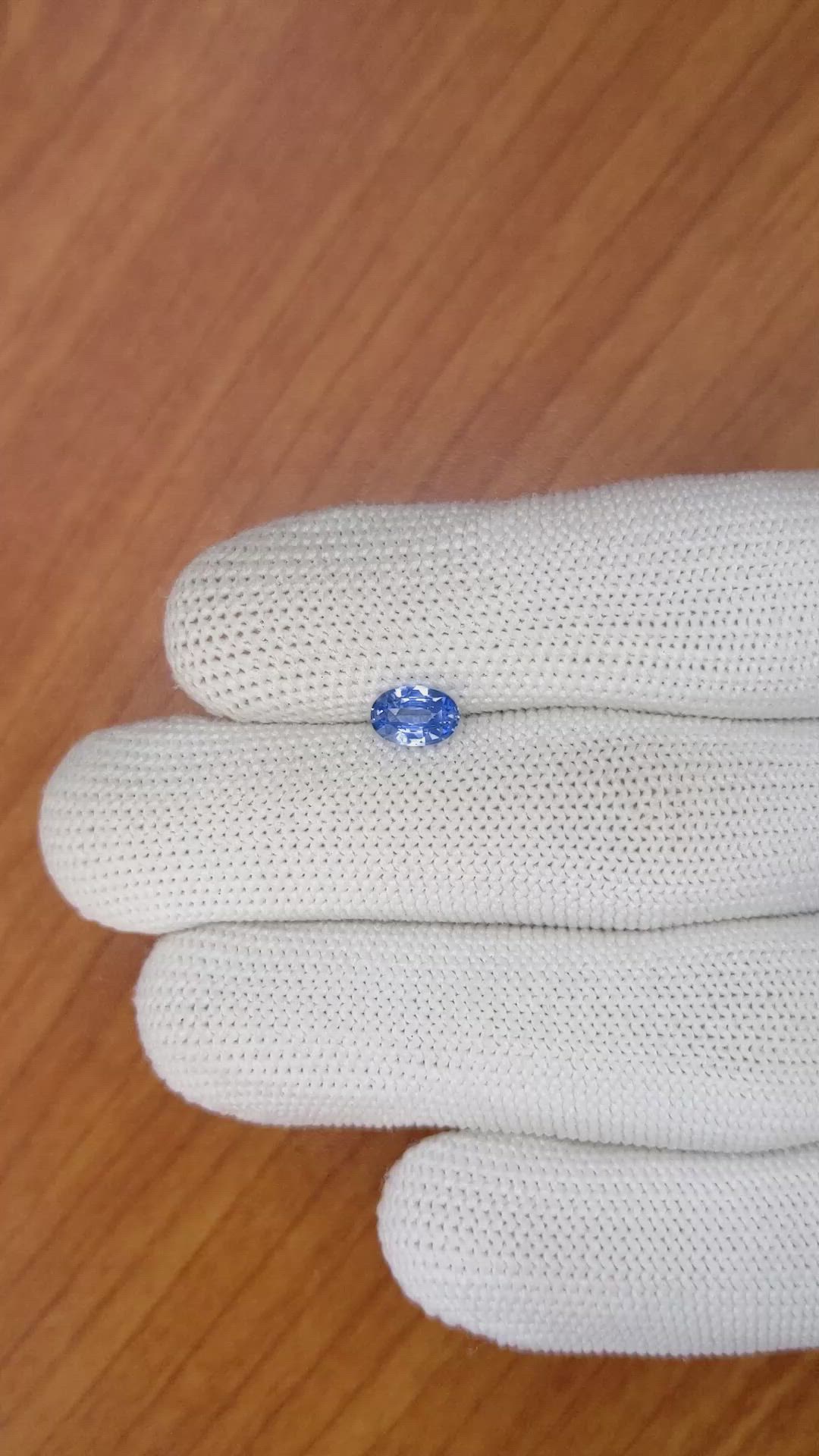 0.91 Ct. Blue Sapphire from Ceylon (Sri Lanka) Size Video