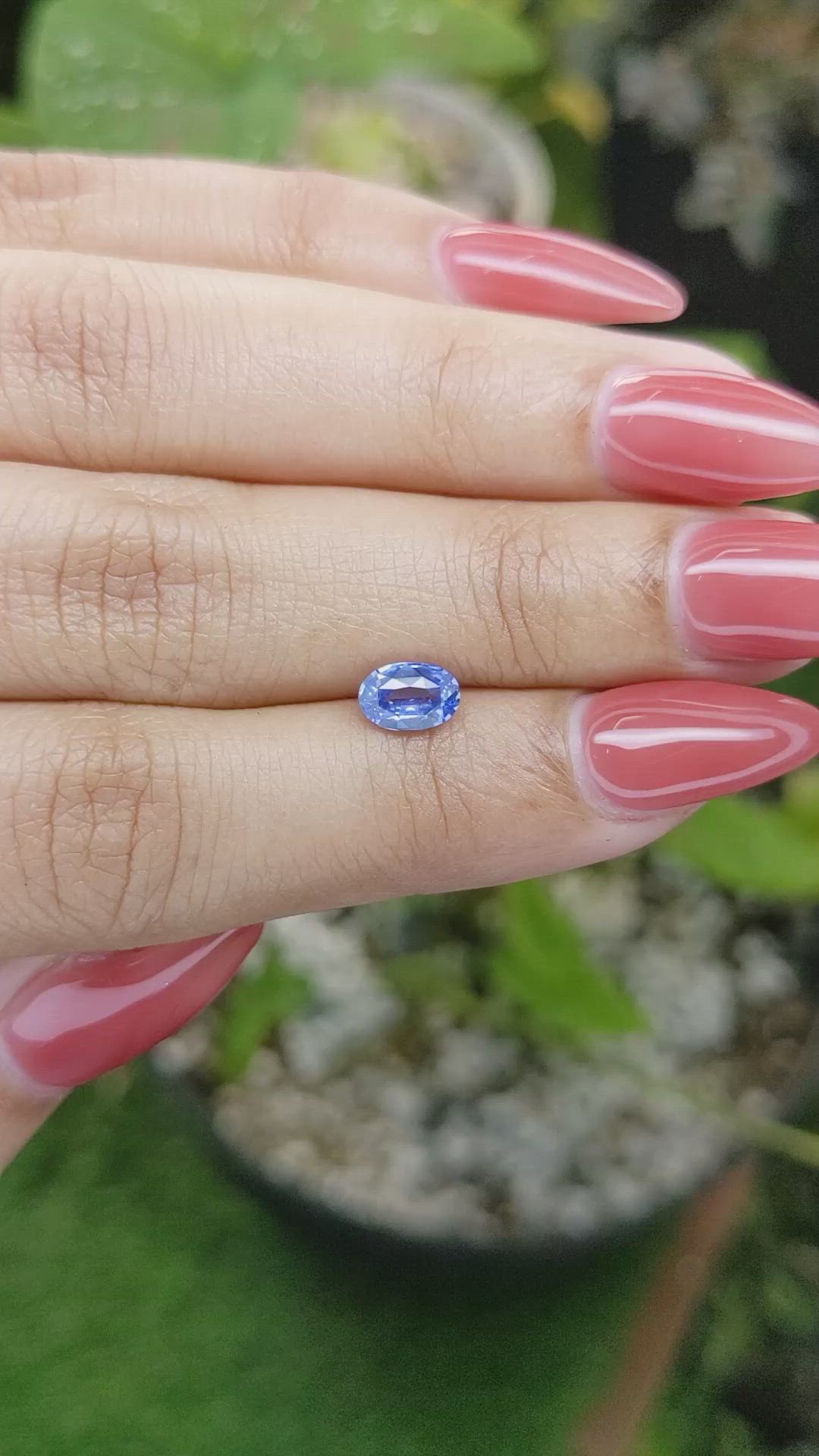 0.91 Ct. Blue Sapphire from Ceylon (Sri Lanka) Size Video