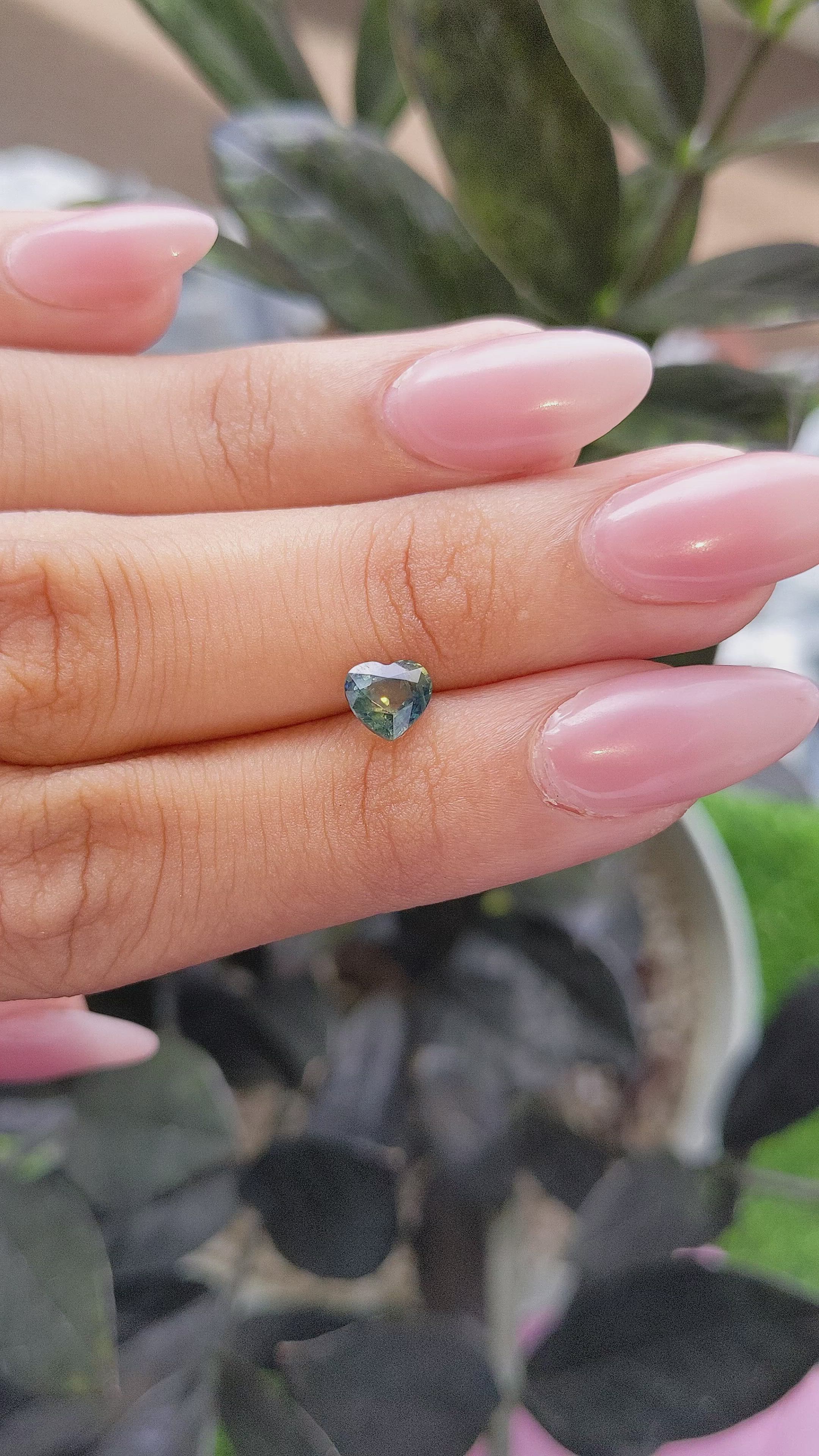 1.02 Ct. Bluish Green Sapphire from Africa Size Video