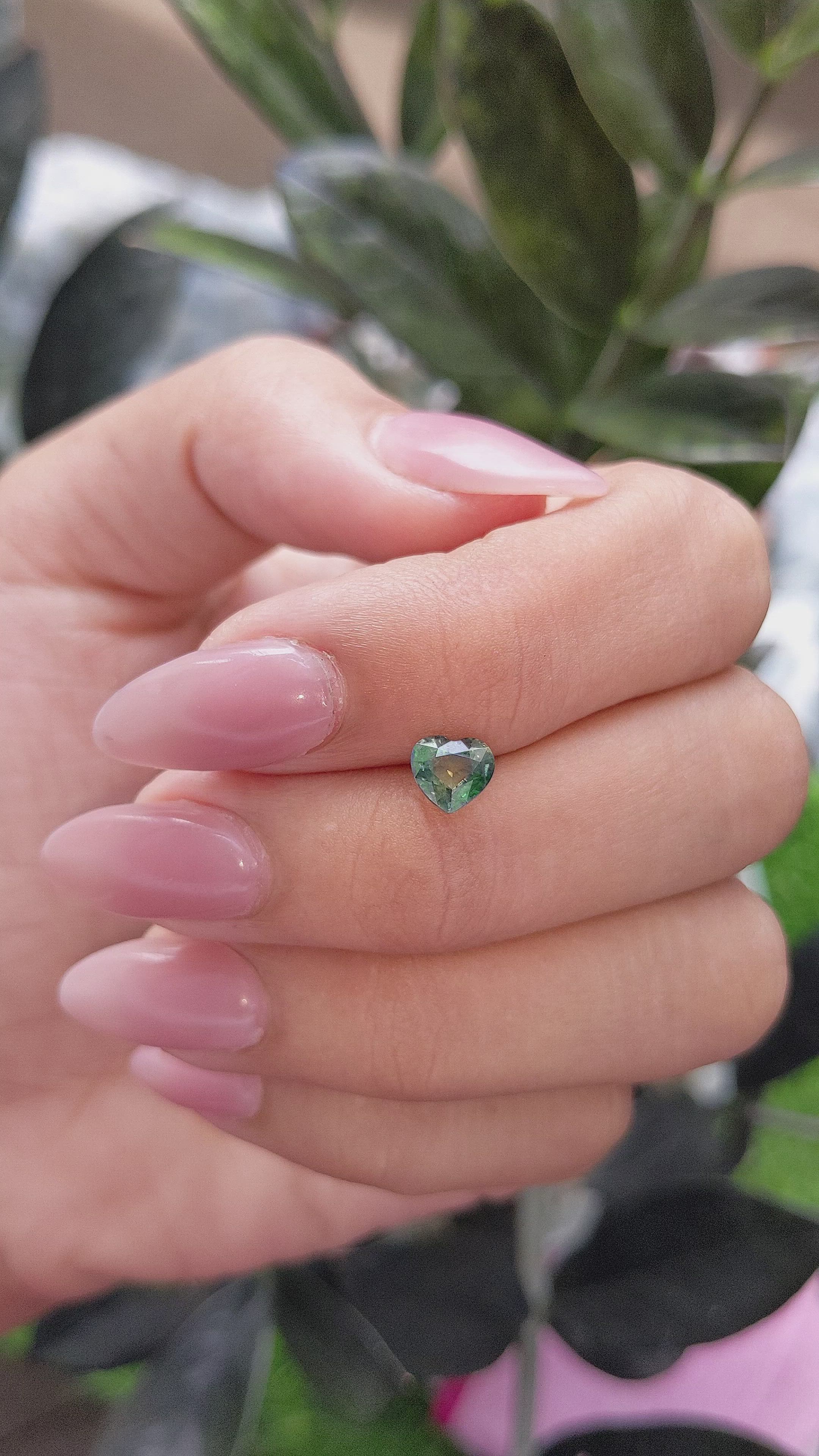 1.02 Ct. Bluish Green Sapphire from Africa Size Video