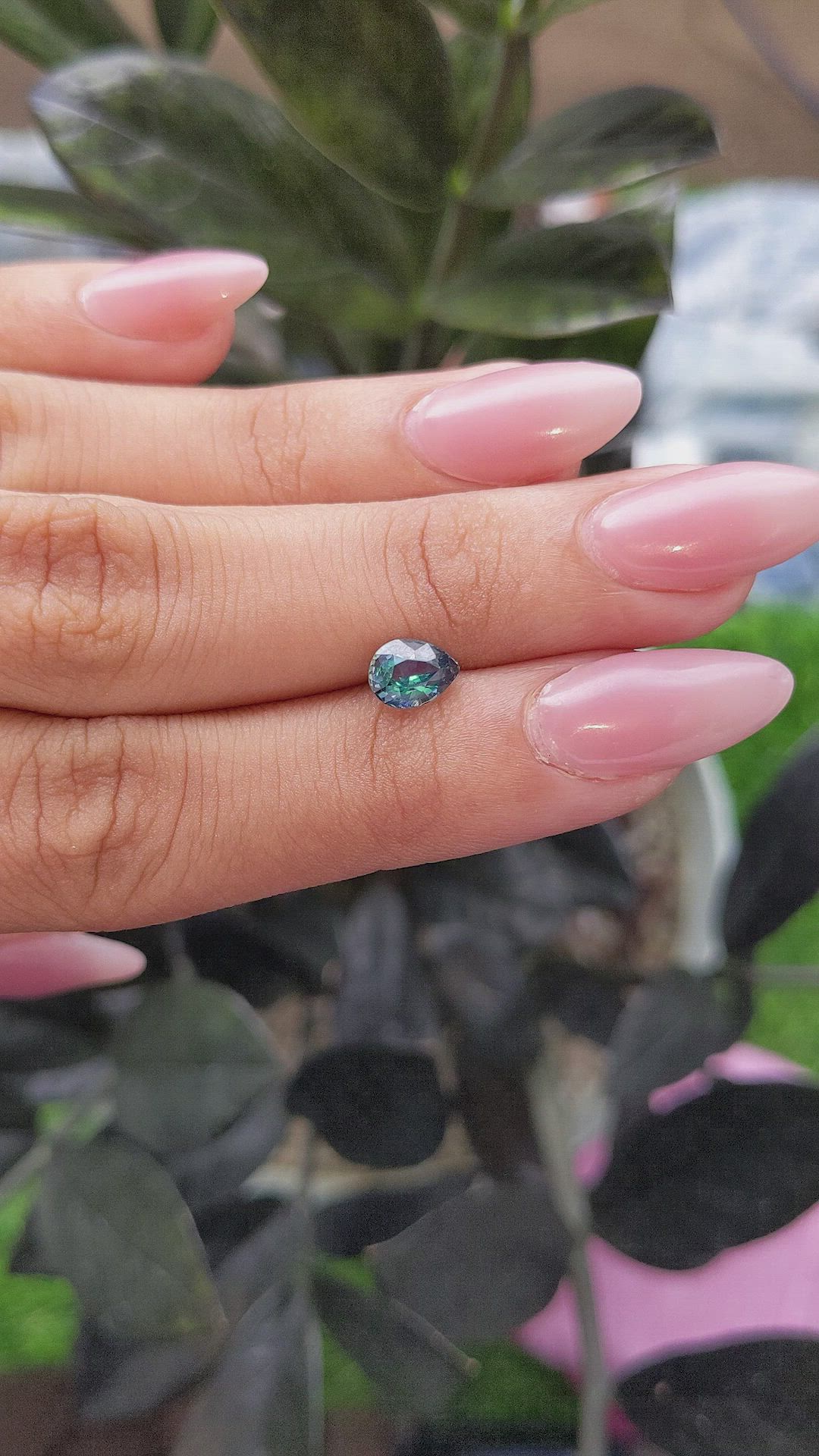 1.06 Ct. Bluish Green Sapphire from Africa Size Video