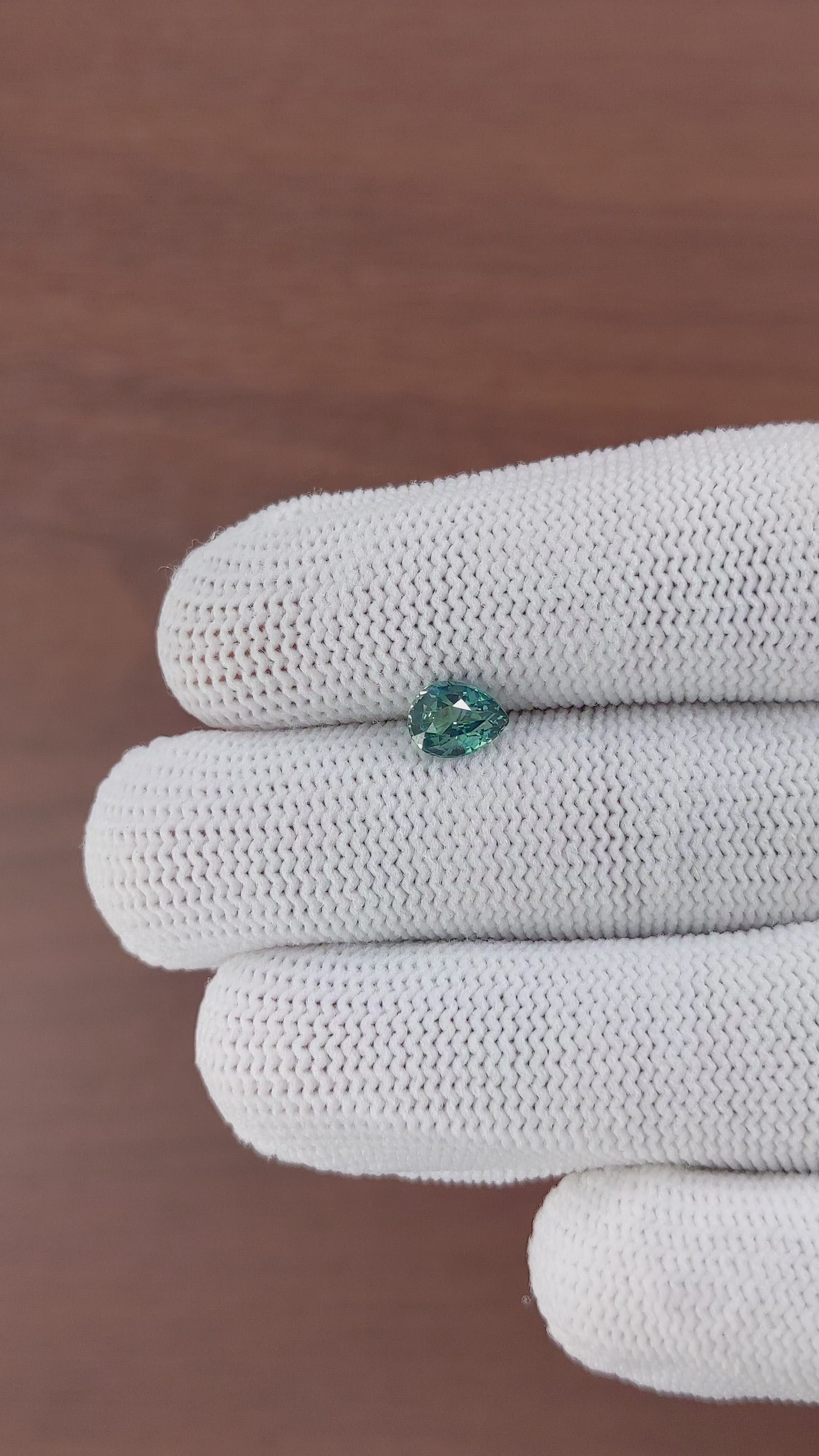1.06 Ct. Bluish Green Sapphire from Africa Size Video