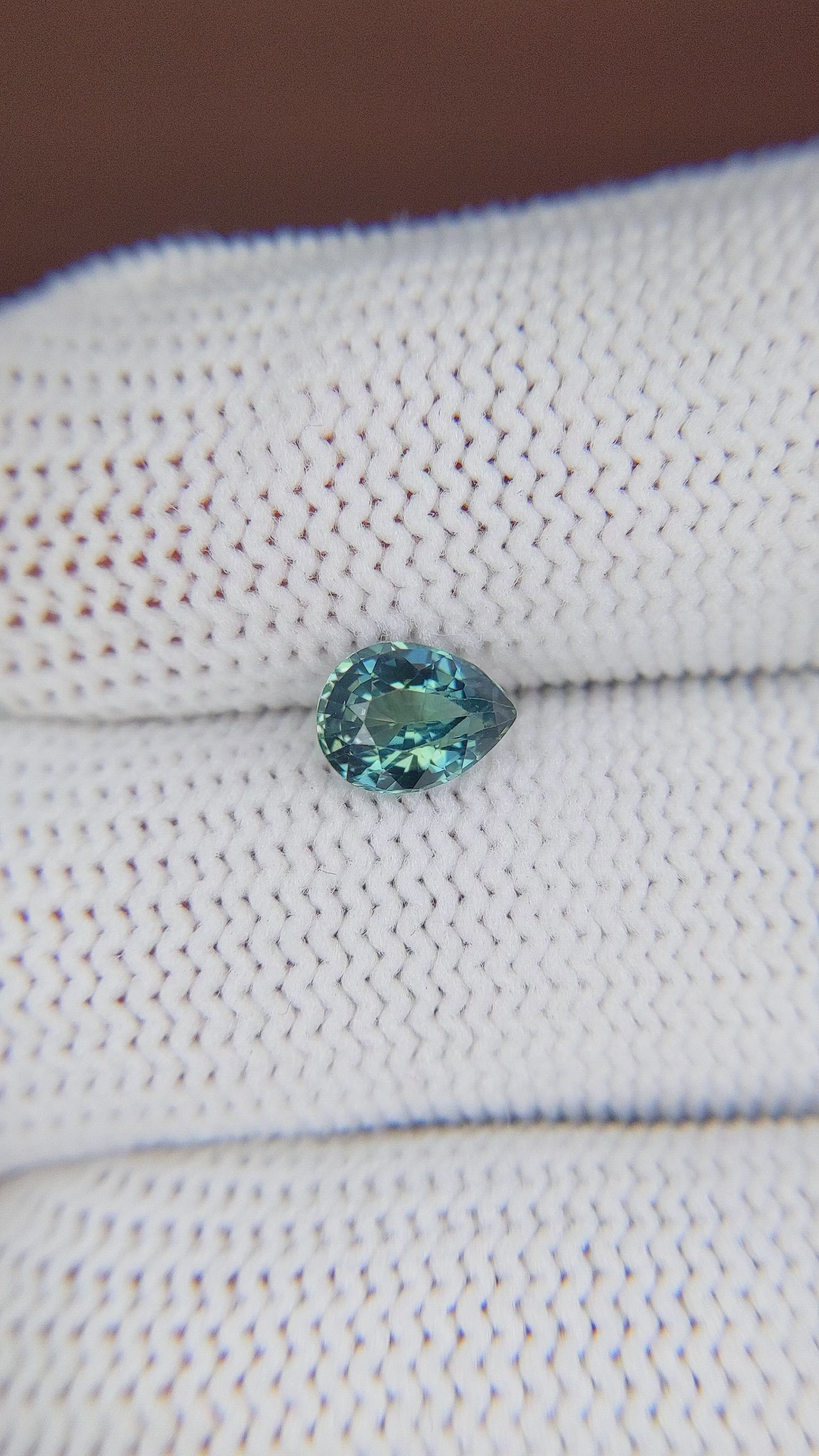 1.06 Ct. Bluish Green Sapphire from Africa Size Video