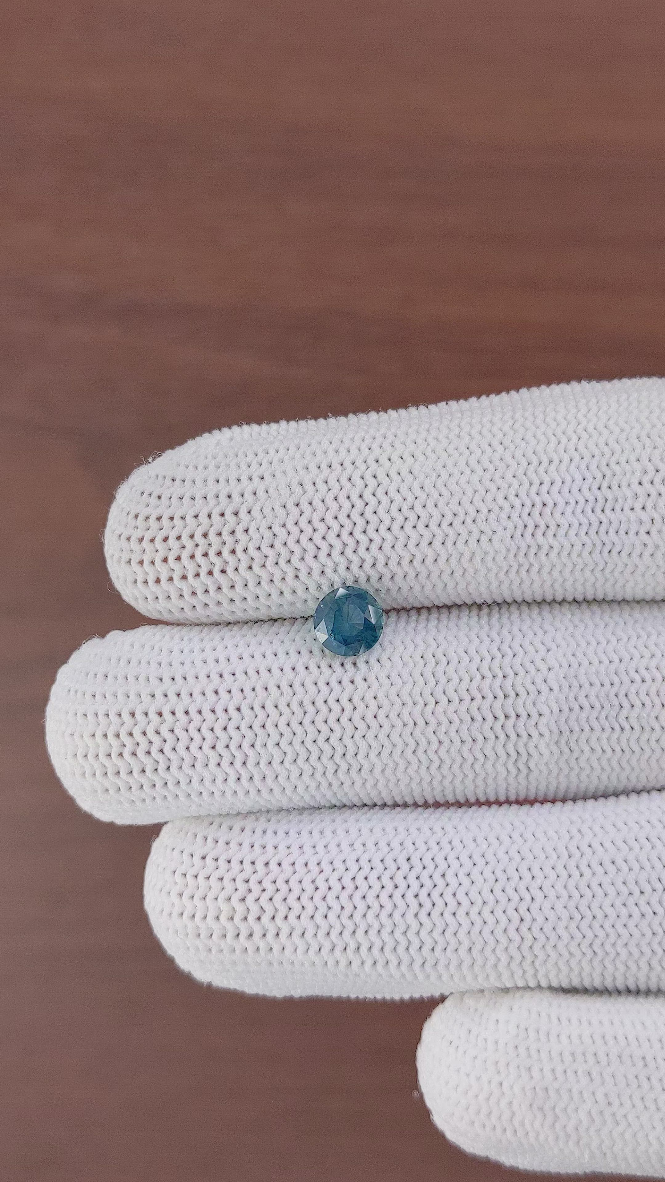 1.09 Ct. Greenish Blue Sapphire from Africa Size Video