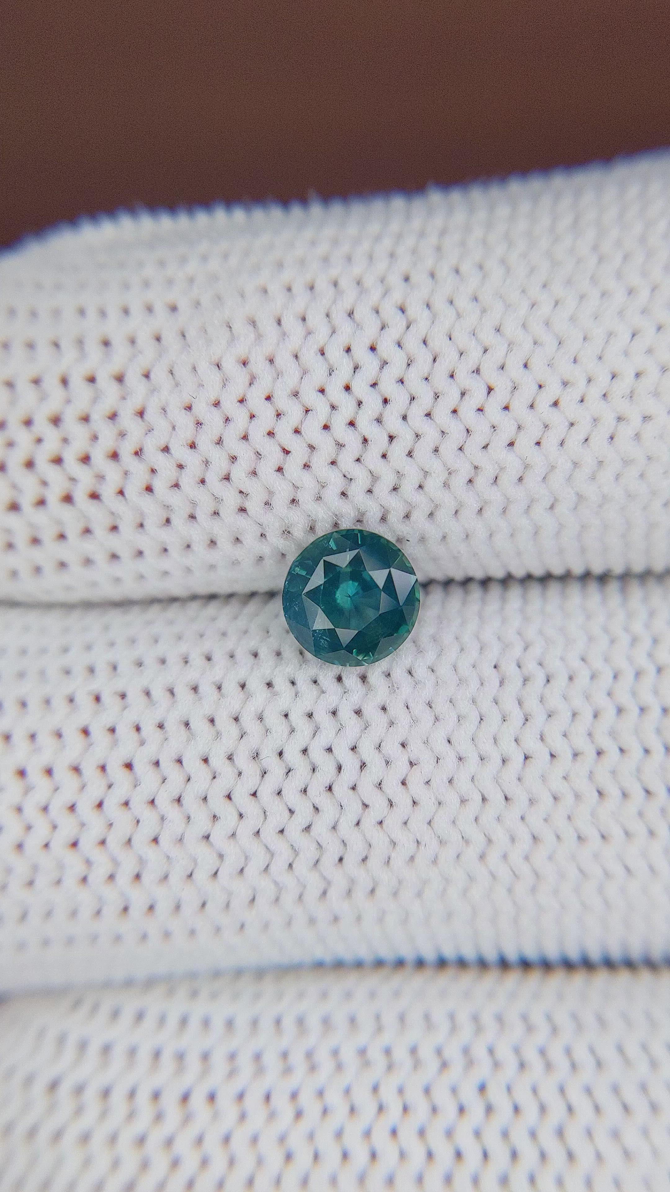 1.09 Ct. Greenish Blue Sapphire from Africa Size Video