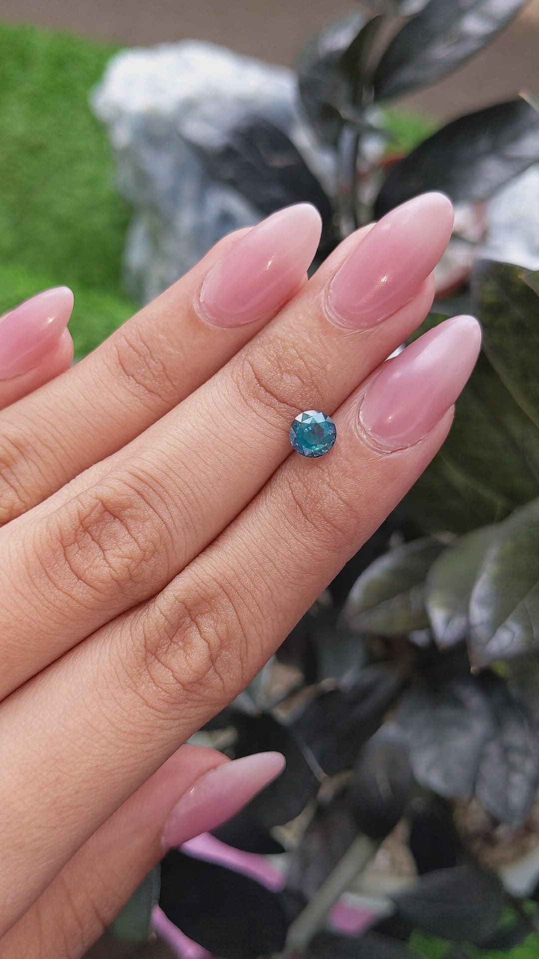 1.09 Ct. Greenish Blue Sapphire from Africa Size Video