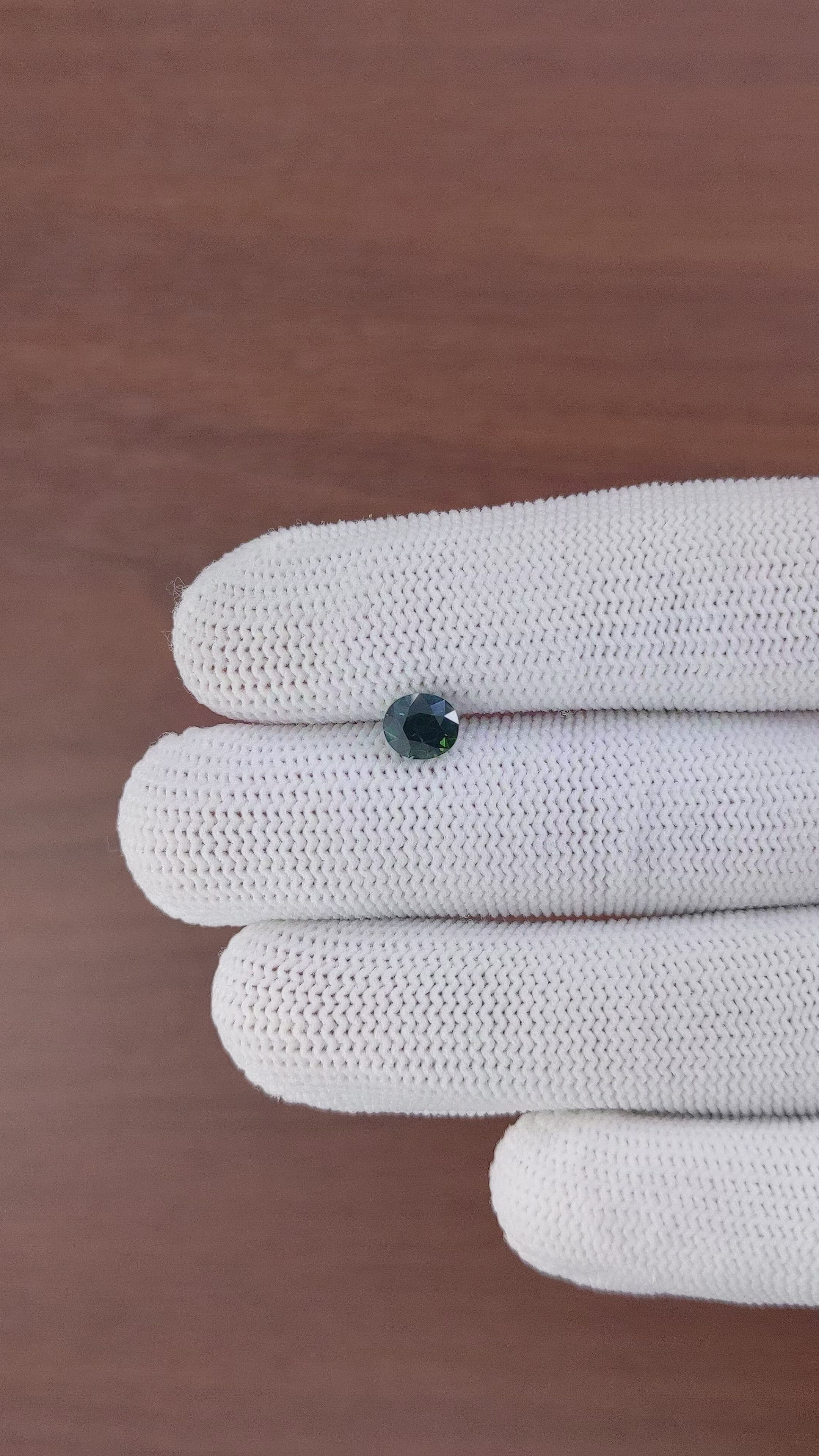 1.17 Ct. Bluish Green Sapphire from Africa Size Video