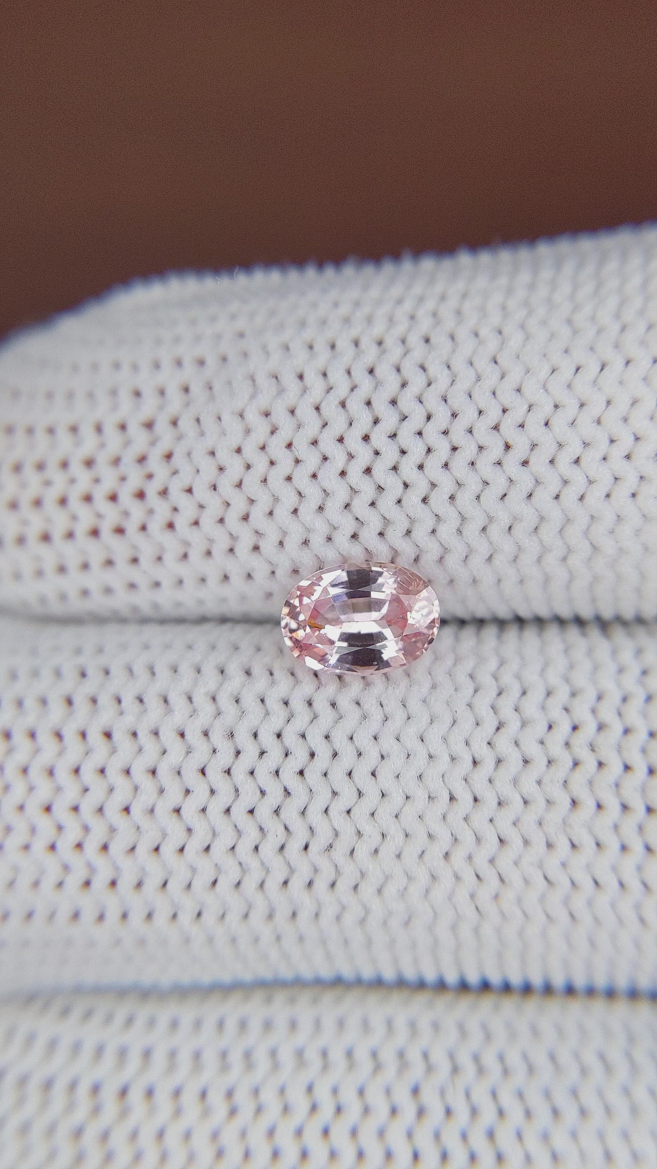 1.01 Ct. Pink Sapphire from Madagascar Size Video