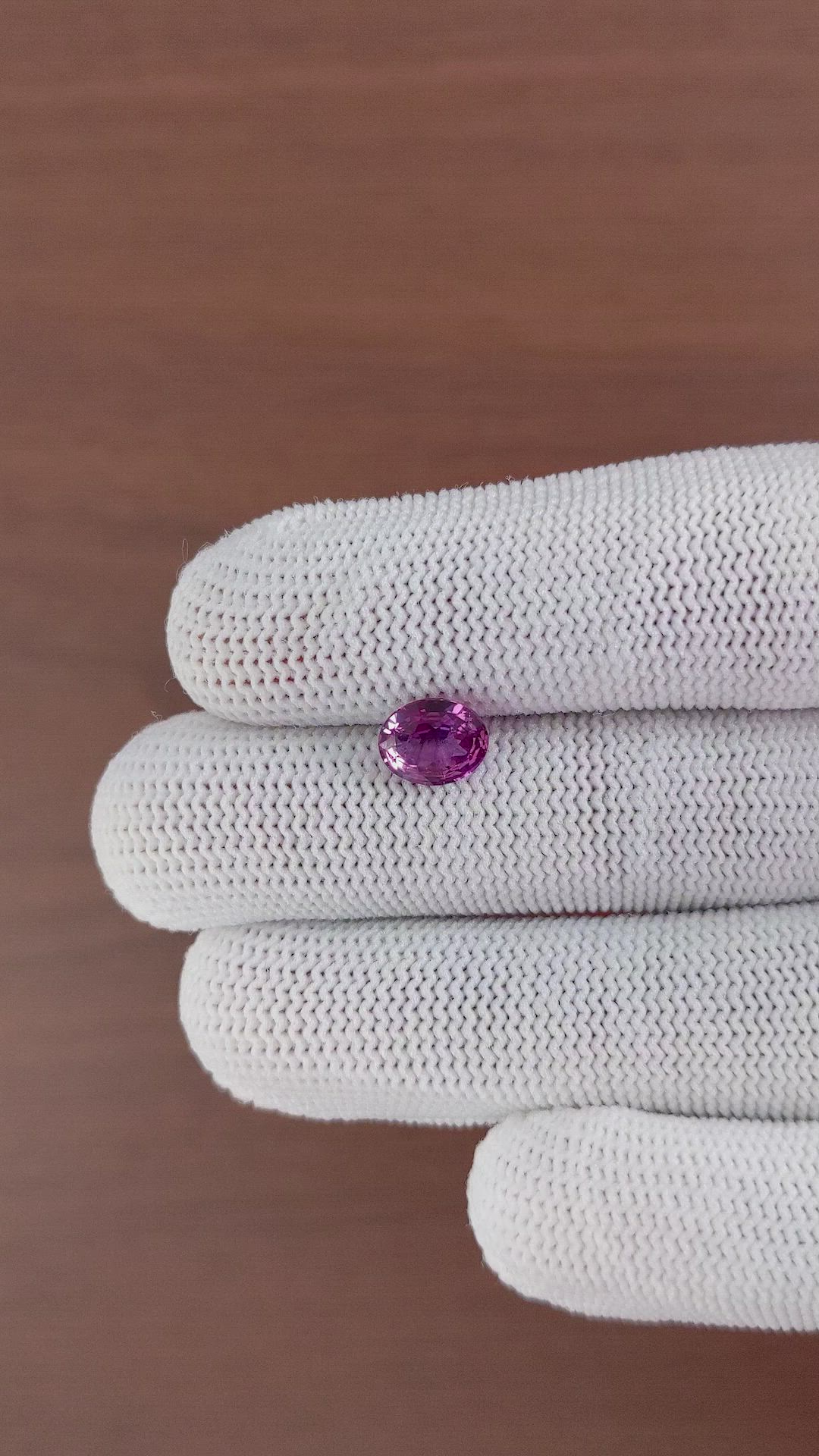 1.69 Ct. Pinkish Purple Sapphire from Madagascar Size Video