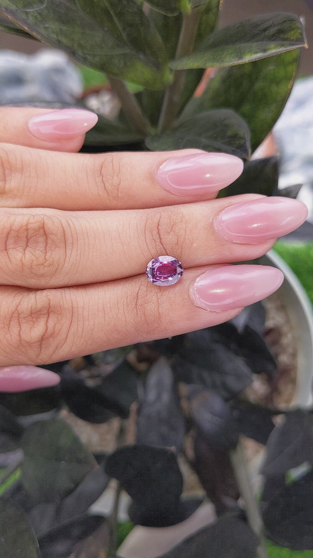 1.69 Ct. Pinkish Purple Sapphire from Madagascar Size Video