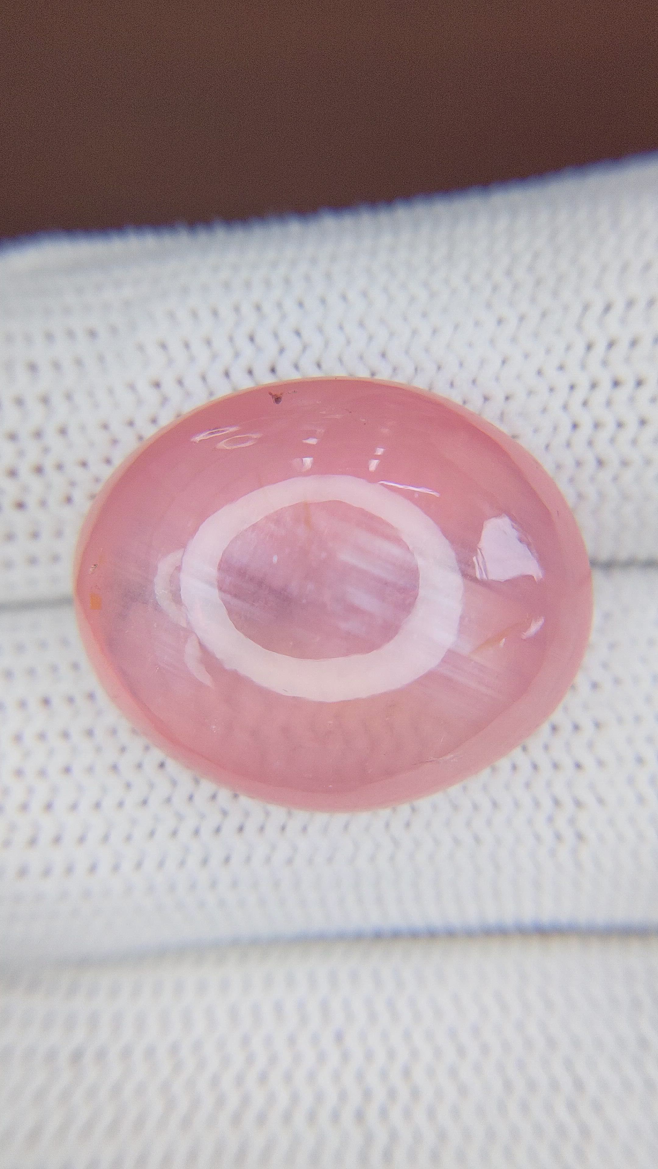 40.00 Ct. Padparadscha Cabochon Sapphire from Ceylon (Sri Lanka) Size Video