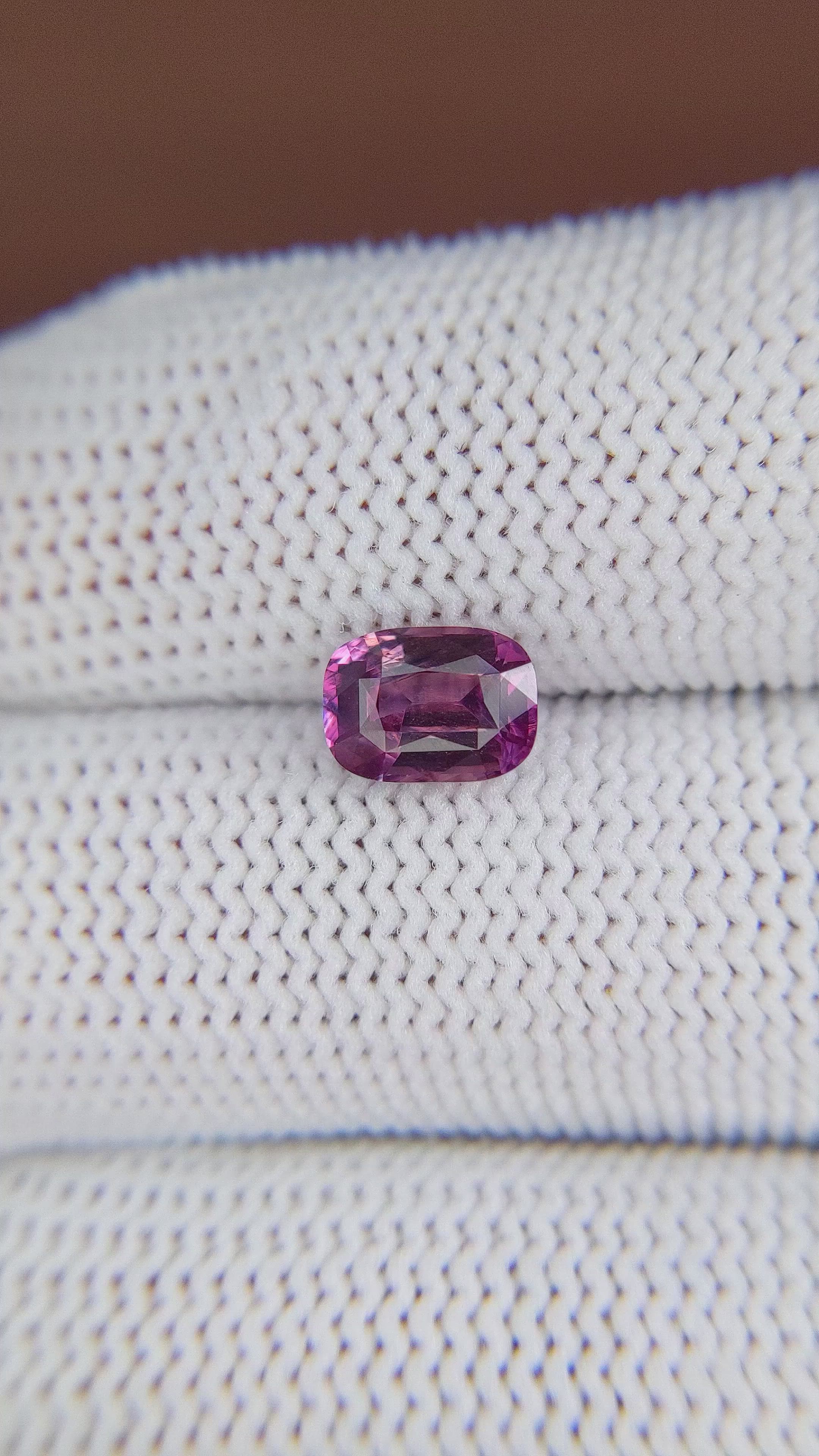 1.63 Ct. Pinkish Purple Sapphire from Madagascar Size Video