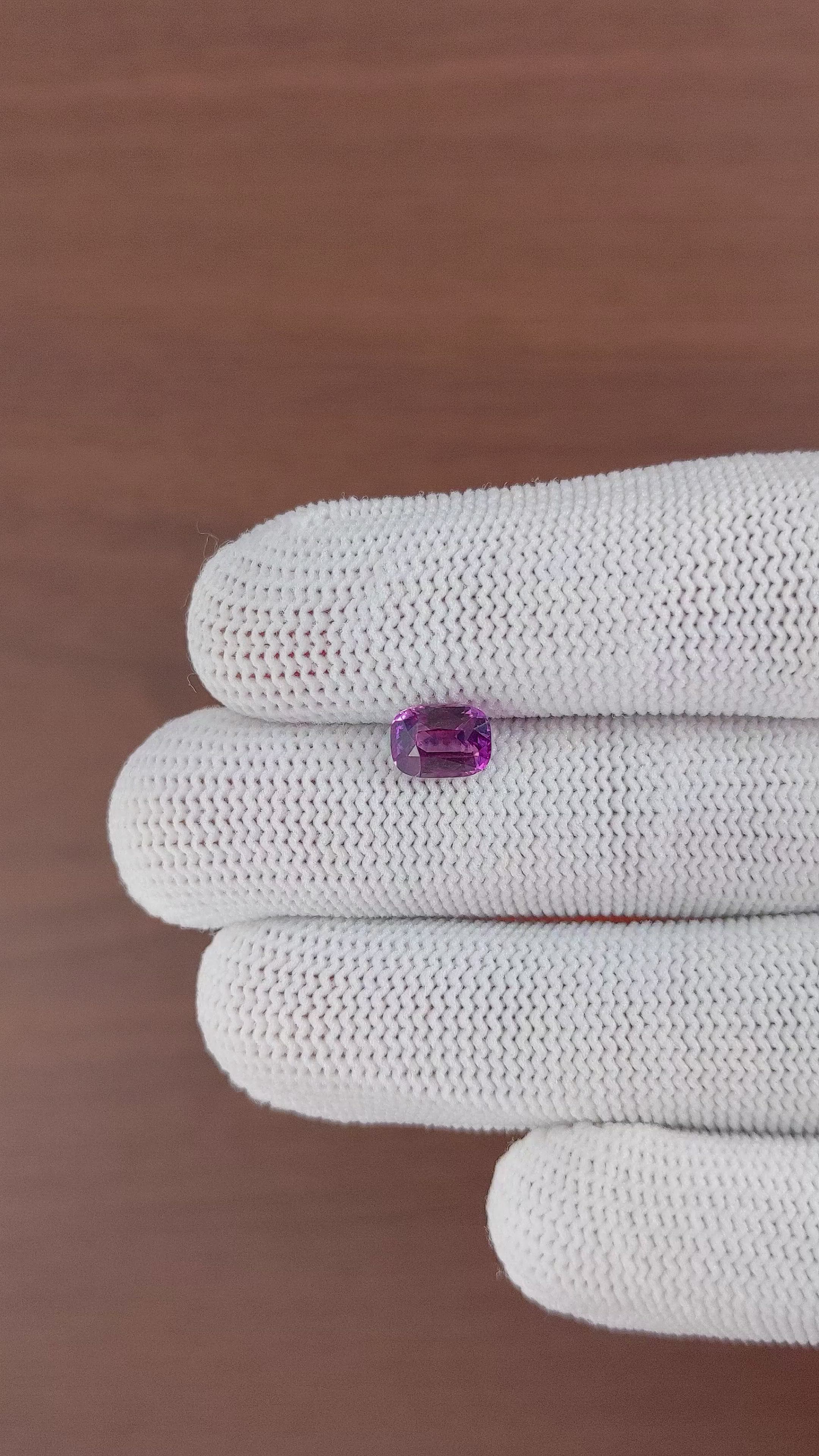 1.63 Ct. Pinkish Purple Sapphire from Madagascar Size Video