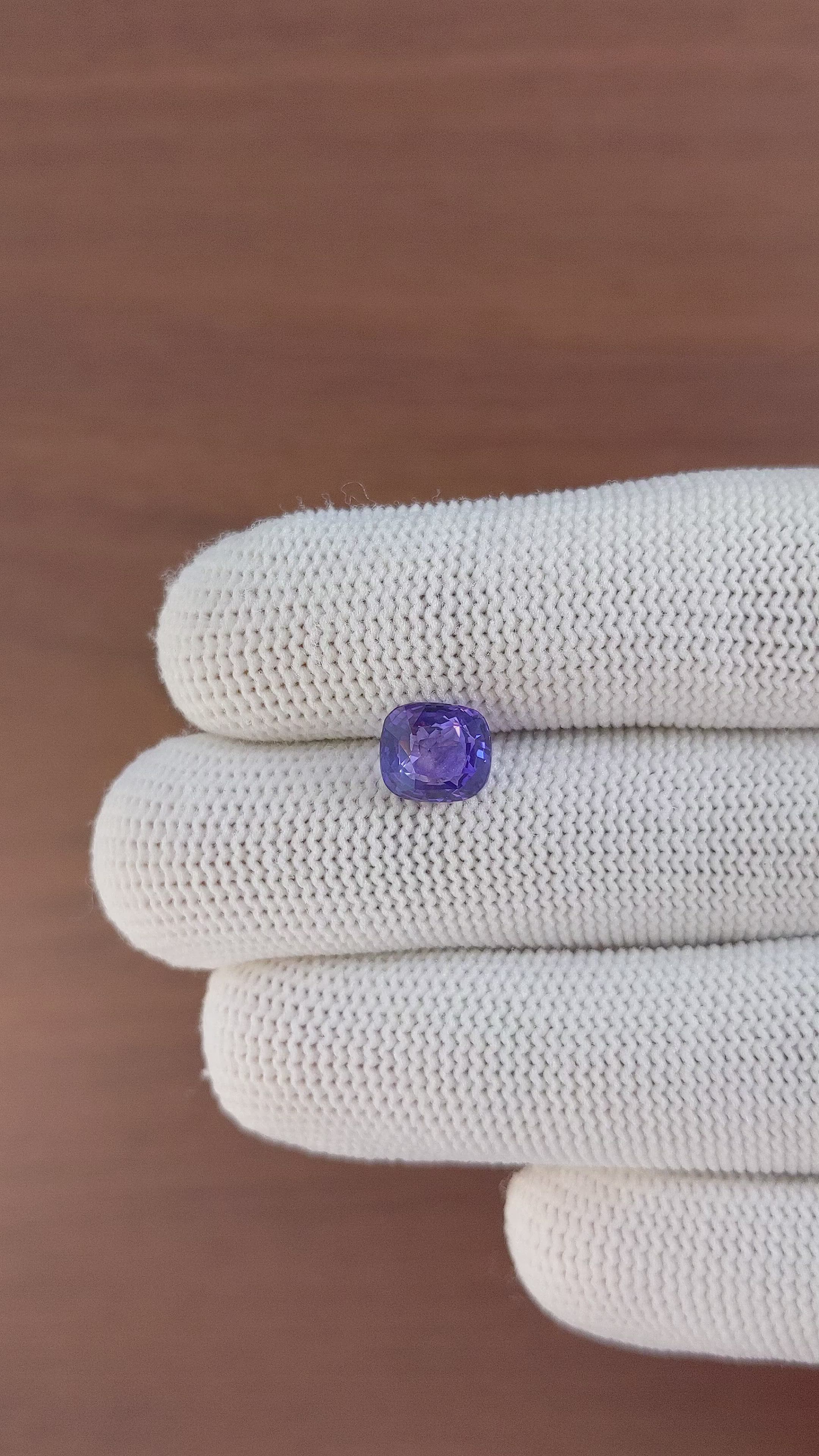3.03 Ct. Color Change Sapphire from Ceylon (Sri Lanka) Size Video
