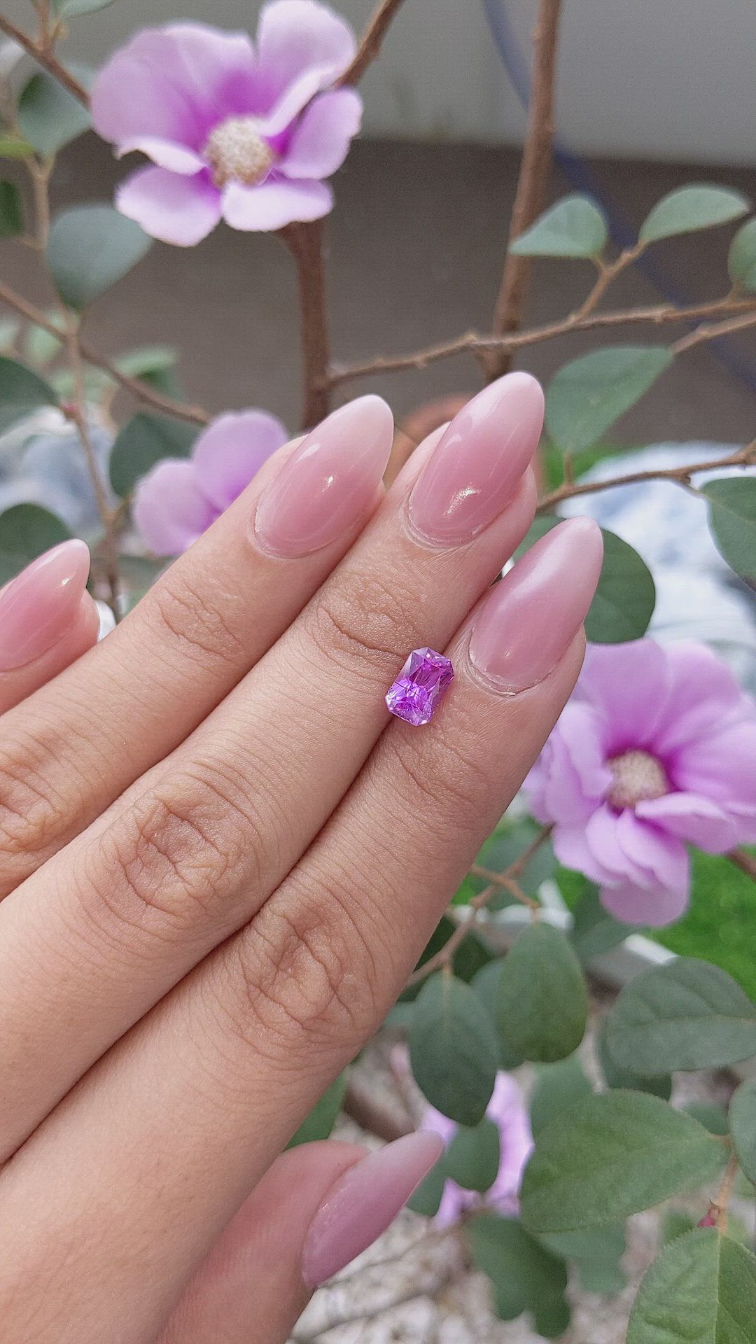 1.55 Ct. Purple Sapphire from Madagascar Size Video
