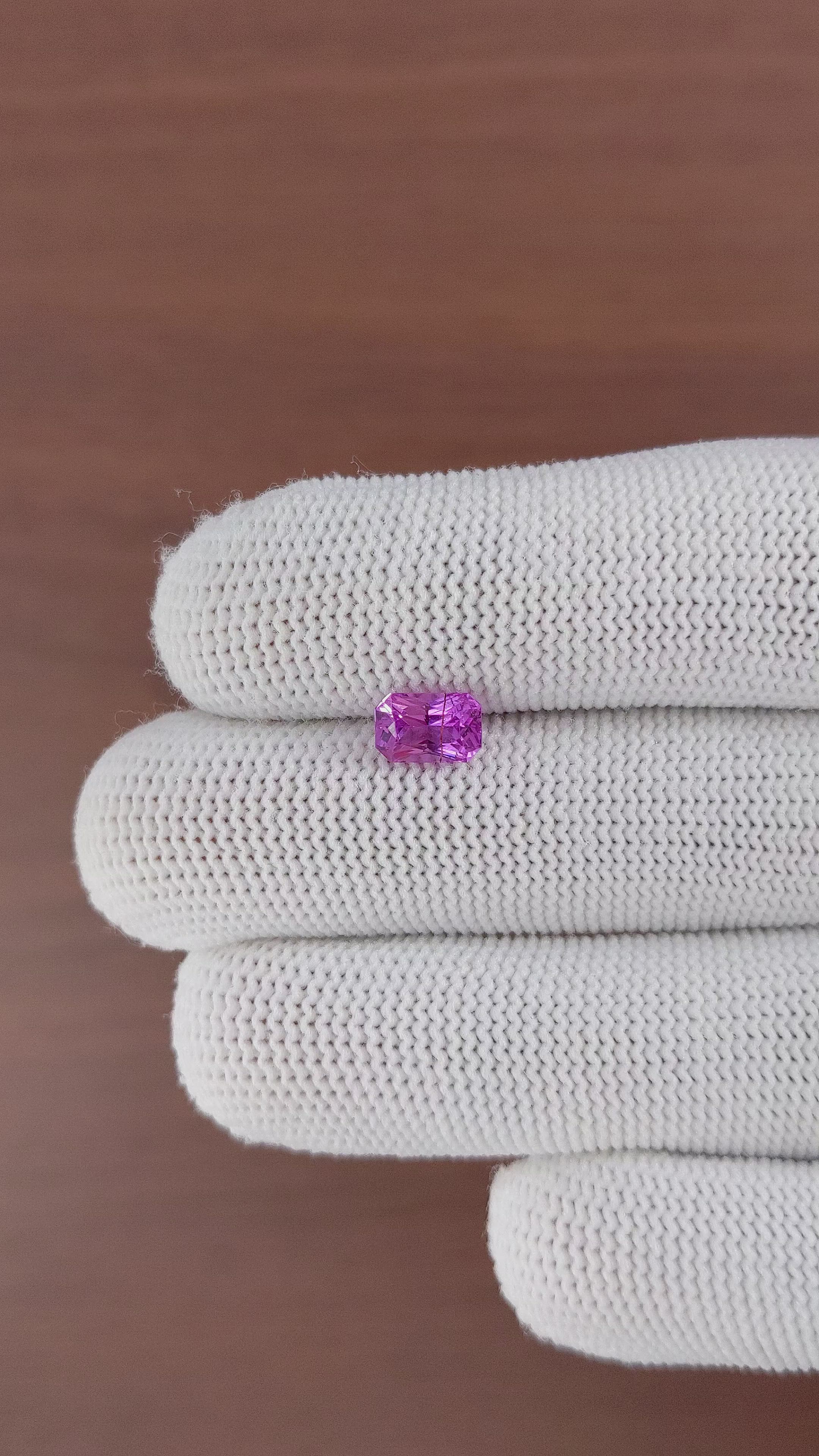 1.55 Ct. Purple Sapphire from Madagascar Size Video