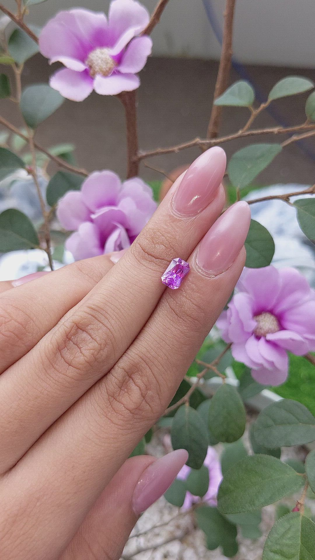 1.55 Ct. Purple Sapphire from Madagascar Size Video
