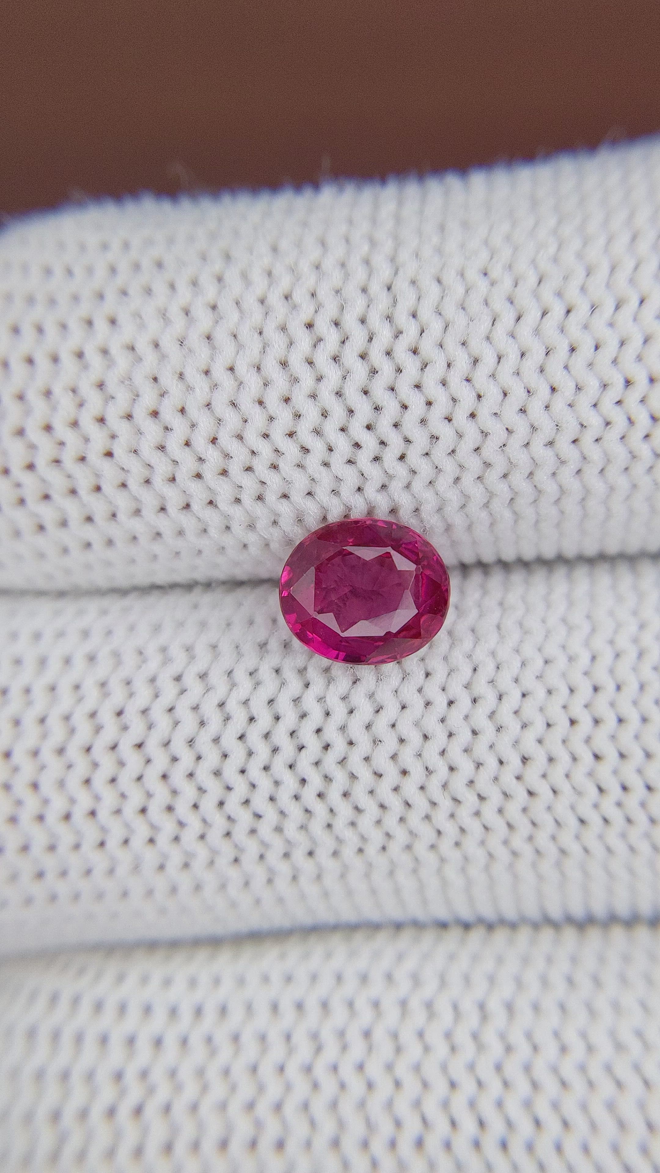 1.58 Ct. Reddish Pink Sapphire from Madagascar Size Video