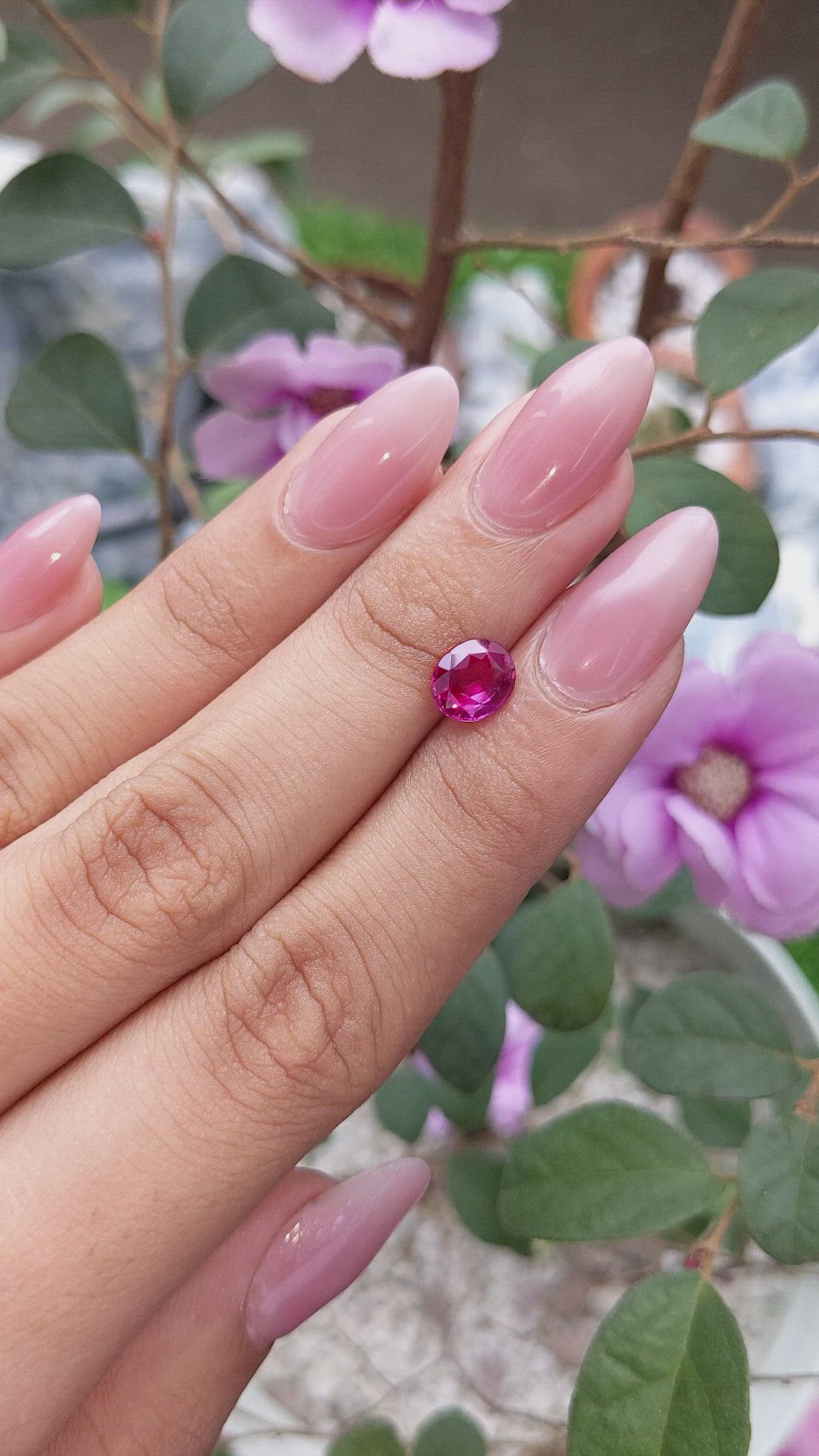 1.58 Ct. Reddish Pink Sapphire from Madagascar Size Video