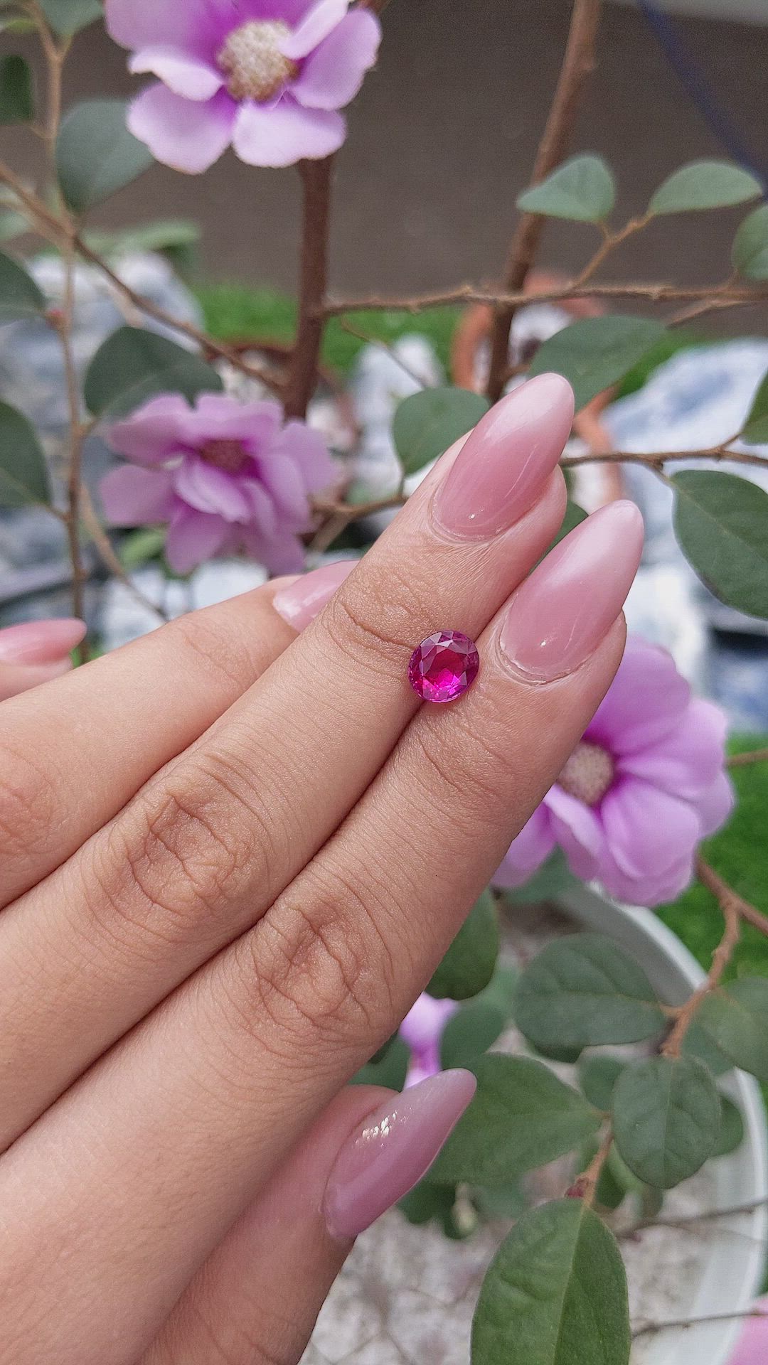 1.58 Ct. Reddish Pink Sapphire from Madagascar Size Video