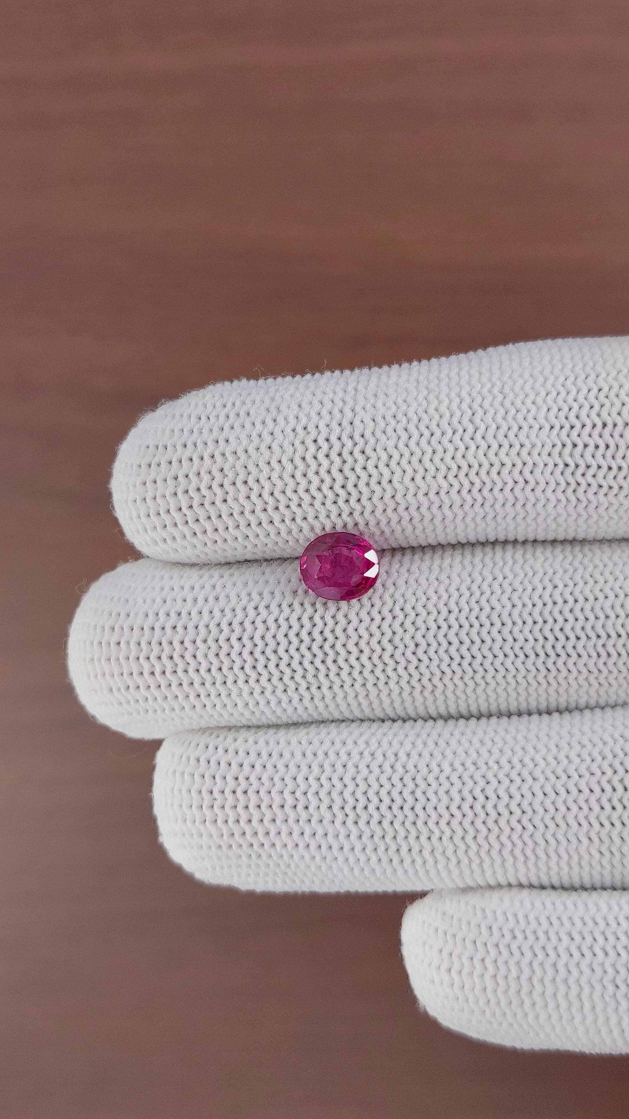 1.58 Ct. Reddish Pink Sapphire from Madagascar Size Video