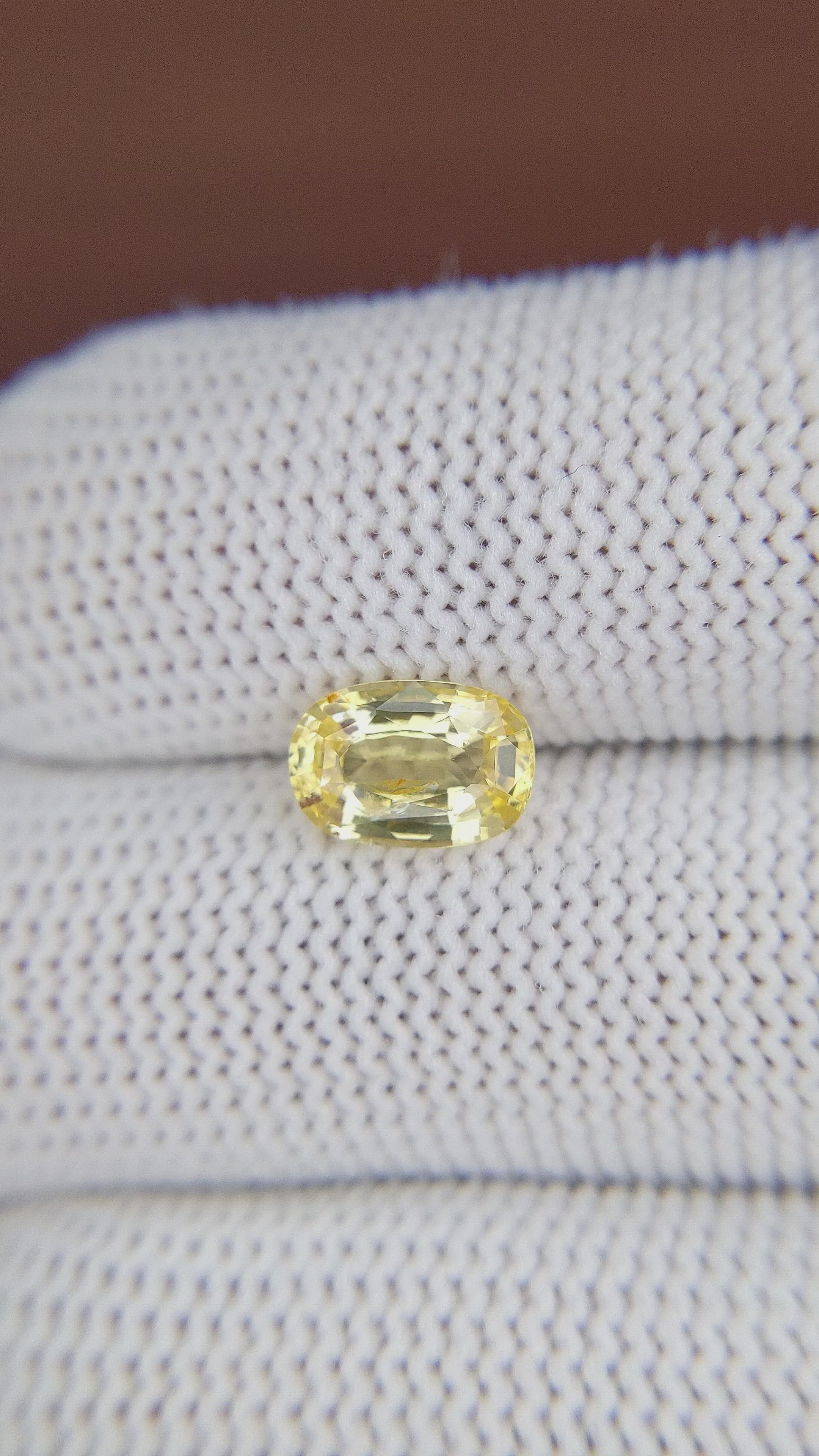 1.79 Ct. Yellow Sapphire from Ceylon (Sri Lanka) Size Video