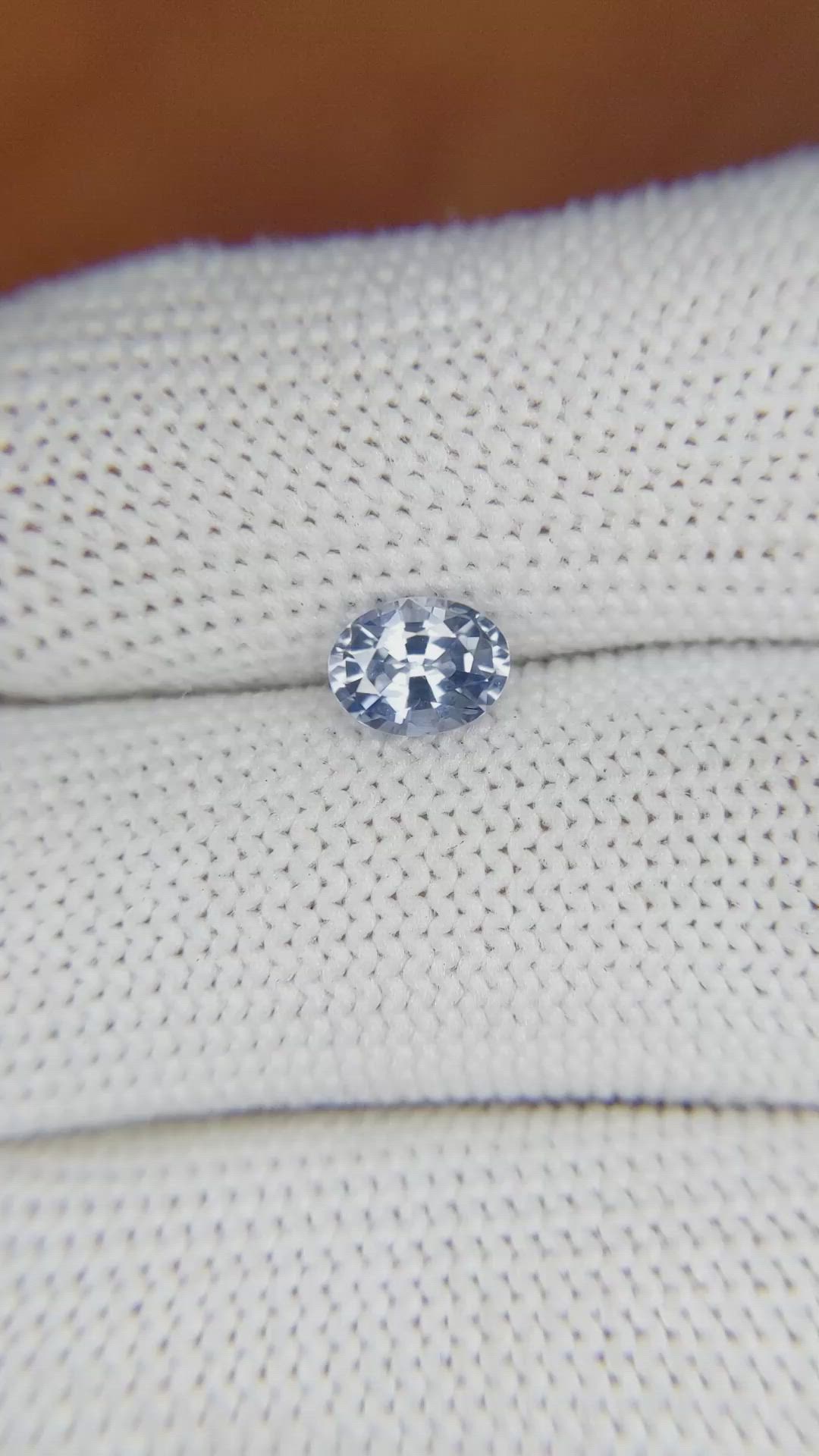 1.00 Ct. Blue Sapphire from Ceylon (Sri Lanka) Size Video
