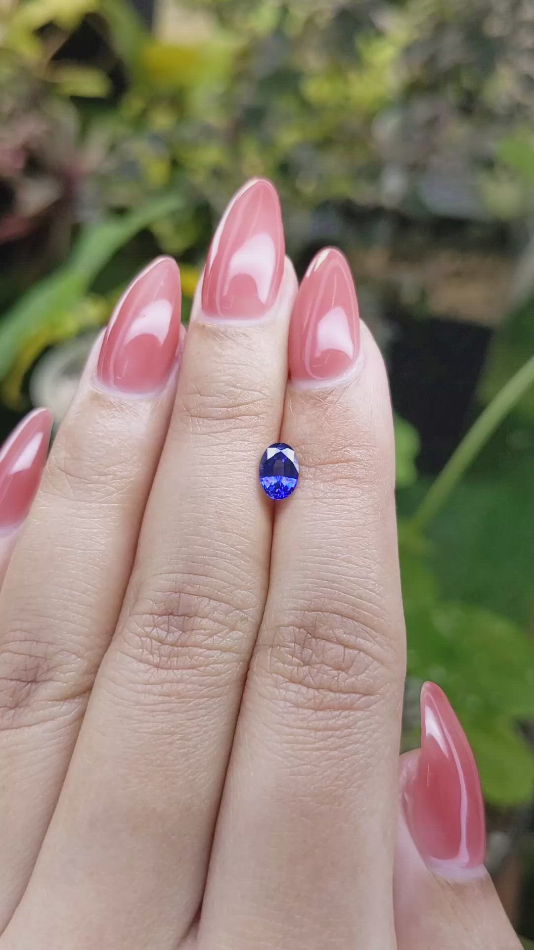 0.73 Ct. Blue Sapphire from Ceylon (Sri Lanka) Size Video