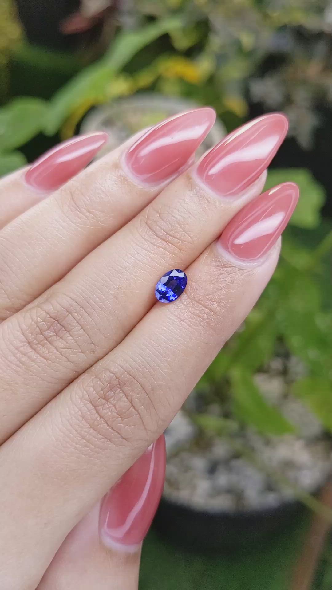 0.73 Ct. Blue Sapphire from Ceylon (Sri Lanka) Size Video