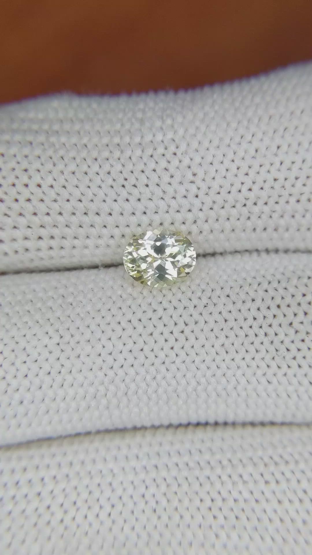 1.12 Ct. Yellow Sapphire from Ceylon (Sri Lanka) Size Video