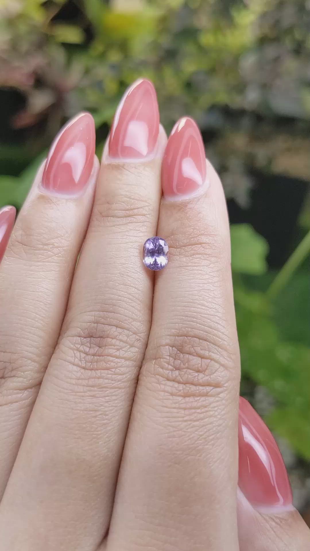 1.00 Ct. Purple Sapphire from Ceylon (Sri Lanka) Size Video
