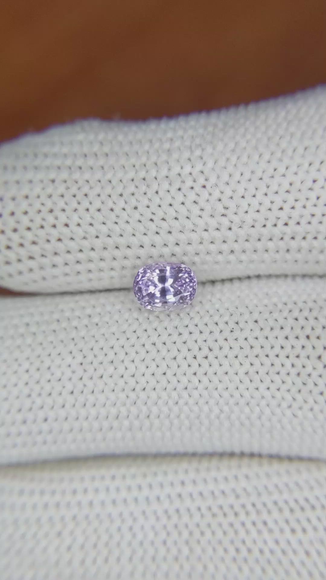 1.00 Ct. Purple Sapphire from Ceylon (Sri Lanka) Size Video