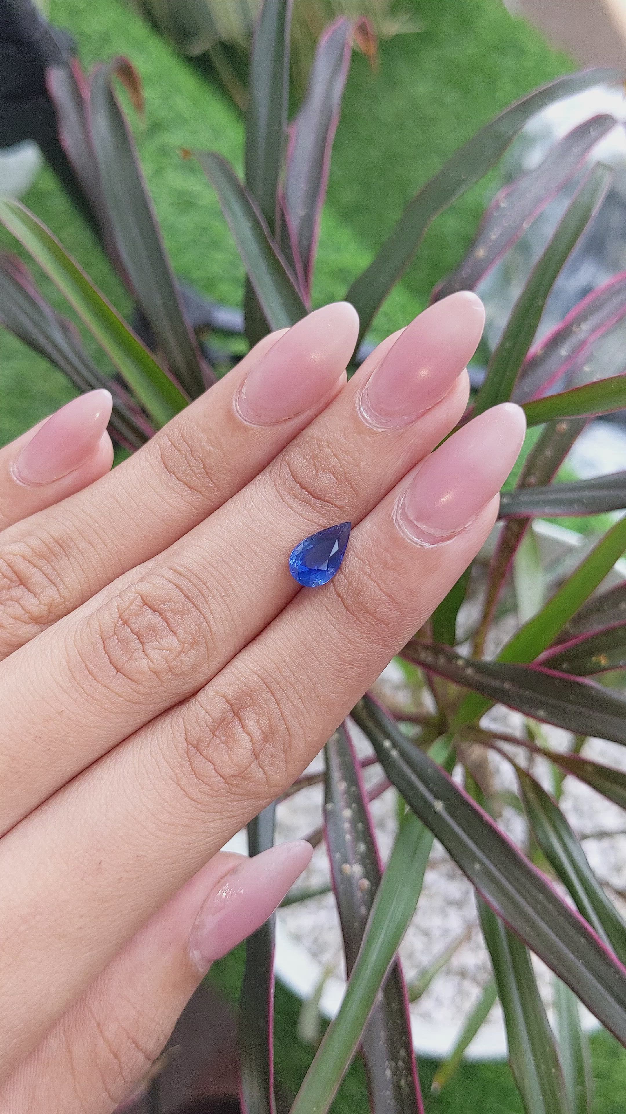 2.09 Ct. Blue Sapphire from Madagascar Size Video