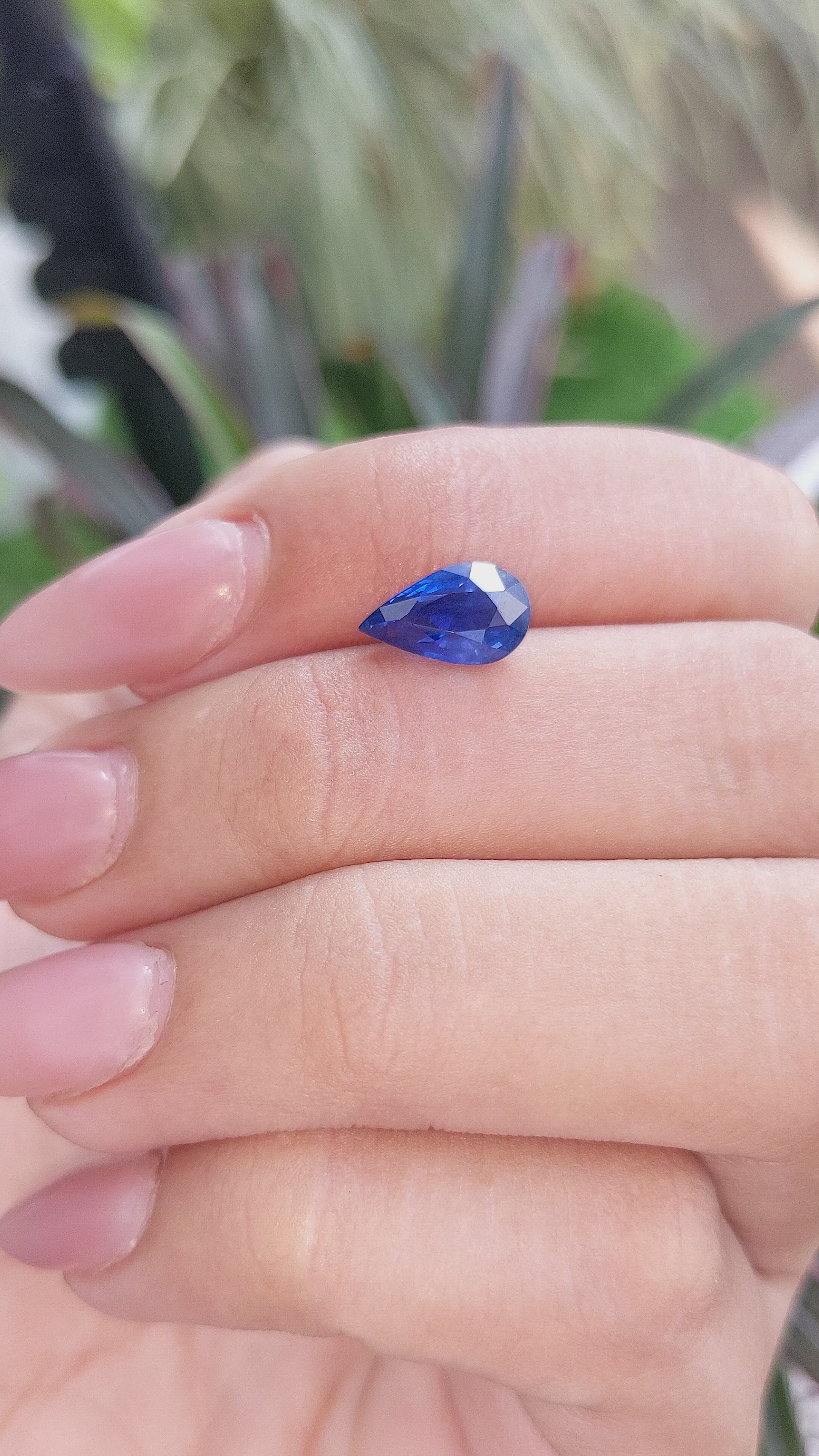 2.09 Ct. Blue Sapphire from Madagascar Size Video