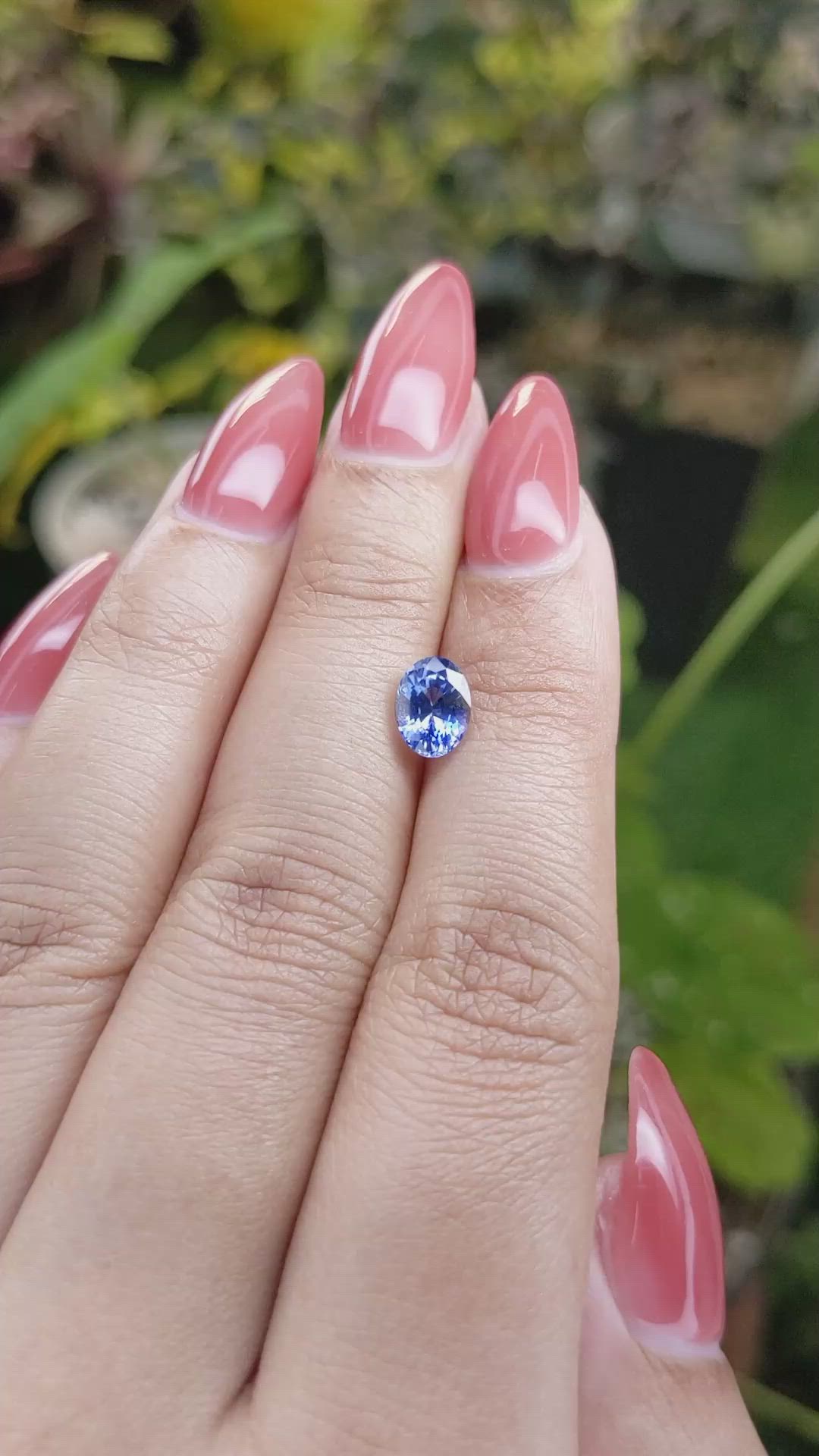 1.37 Ct. Blue Sapphire from Ceylon (Sri Lanka) Size Video
