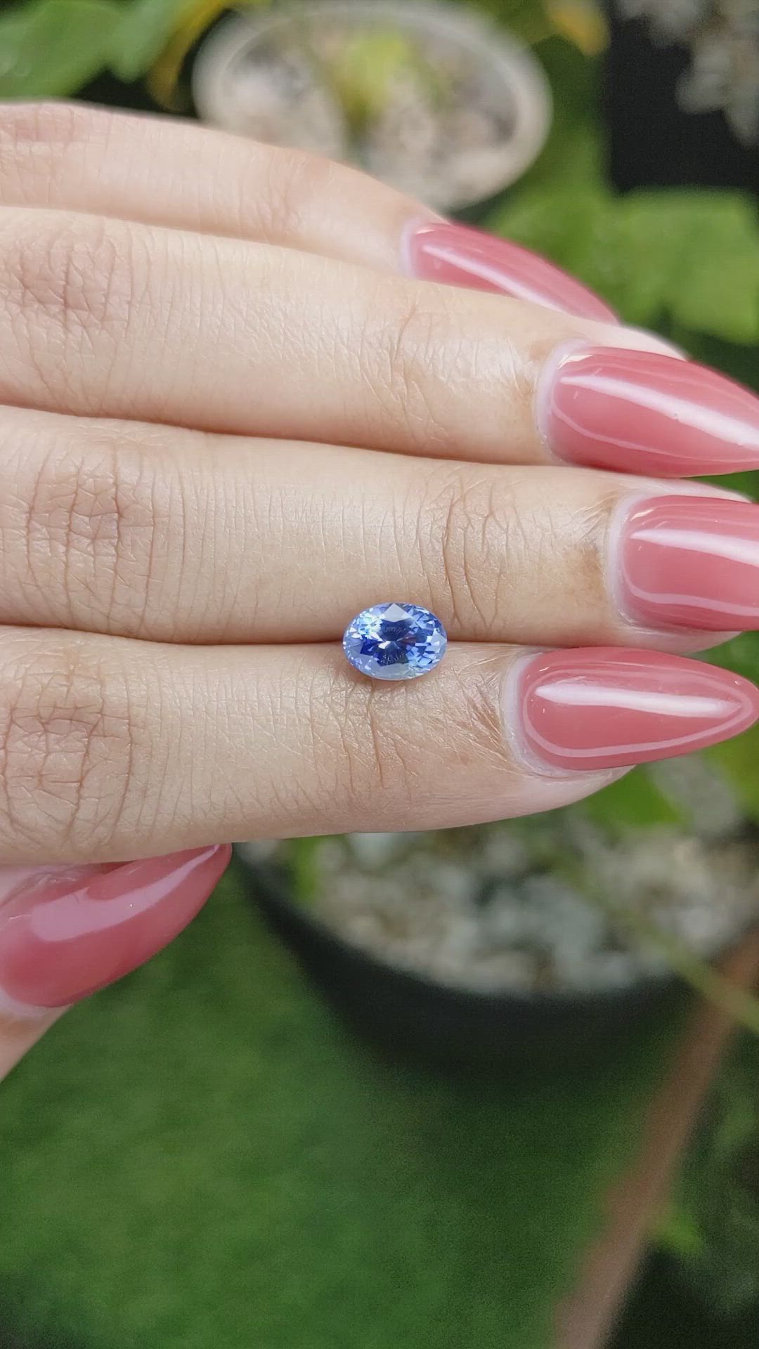 1.37 Ct. Blue Sapphire from Ceylon (Sri Lanka) Size Video