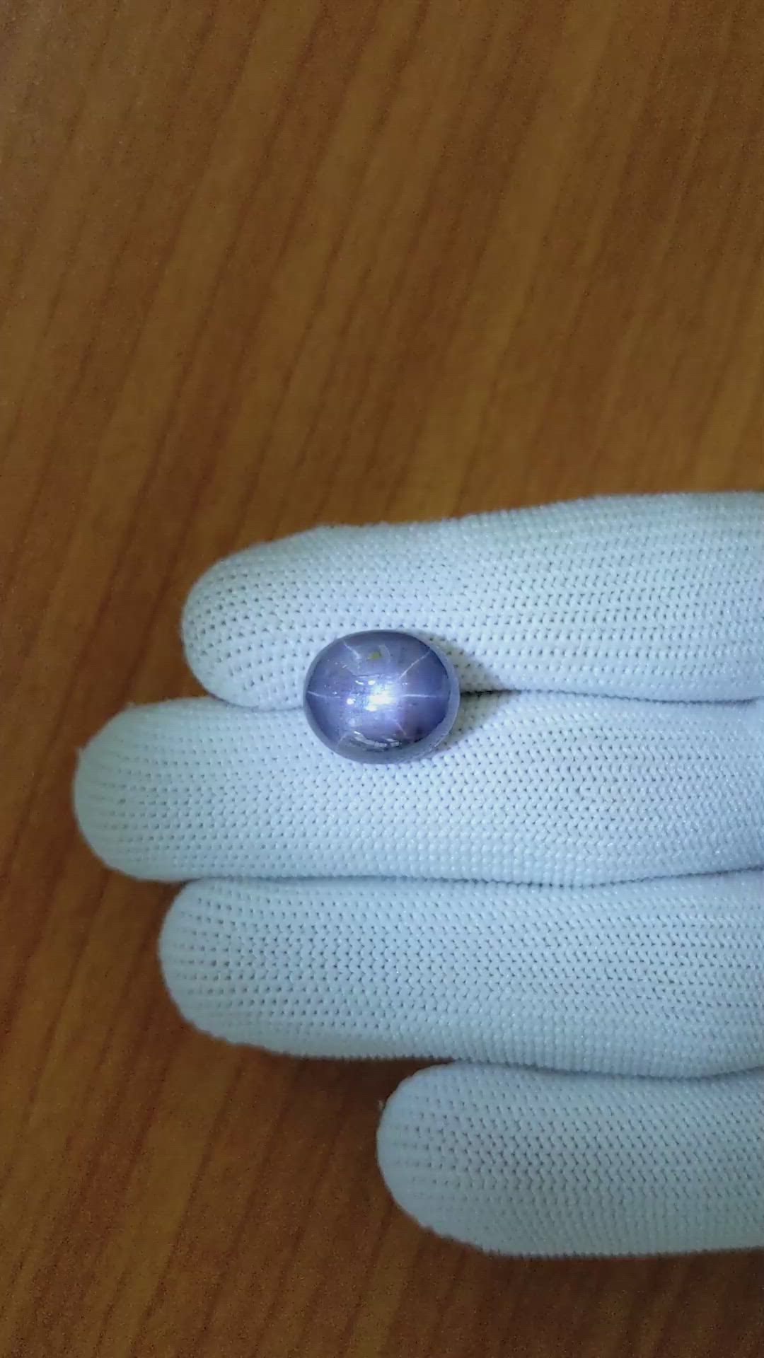 12.35 Ct. Greyish Blue Star Sapphire from Ceylon (Sri Lanka) Size Video