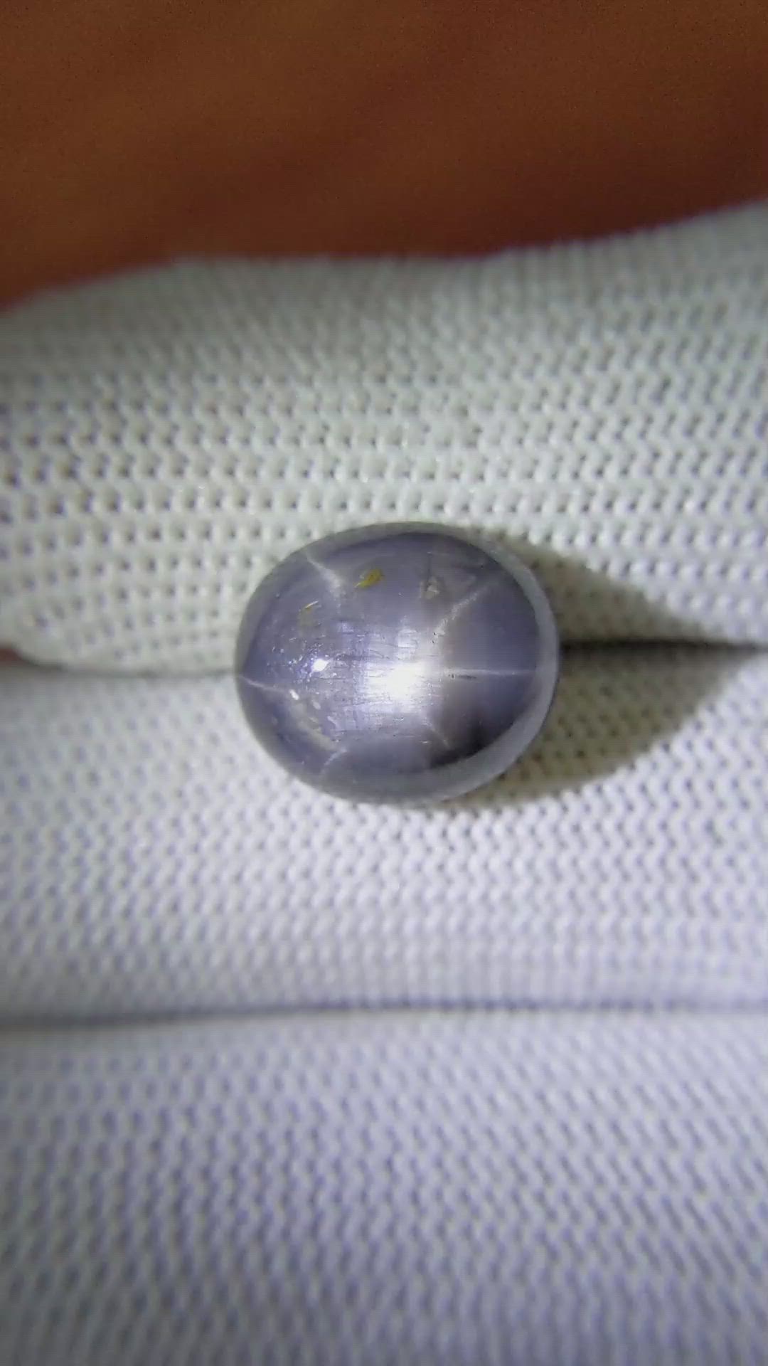 12.35 Ct. Greyish Blue Star Sapphire from Ceylon (Sri Lanka) Size Video