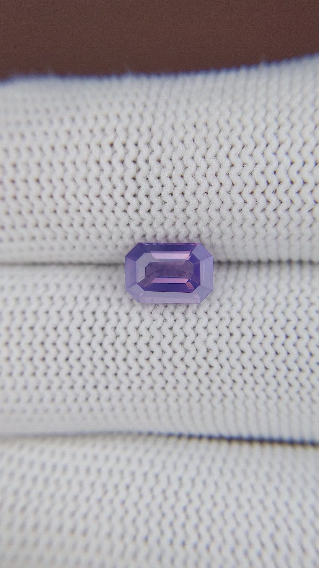 1.58 Ct. Pinkish Purple Sapphire from Madagascar Size Video