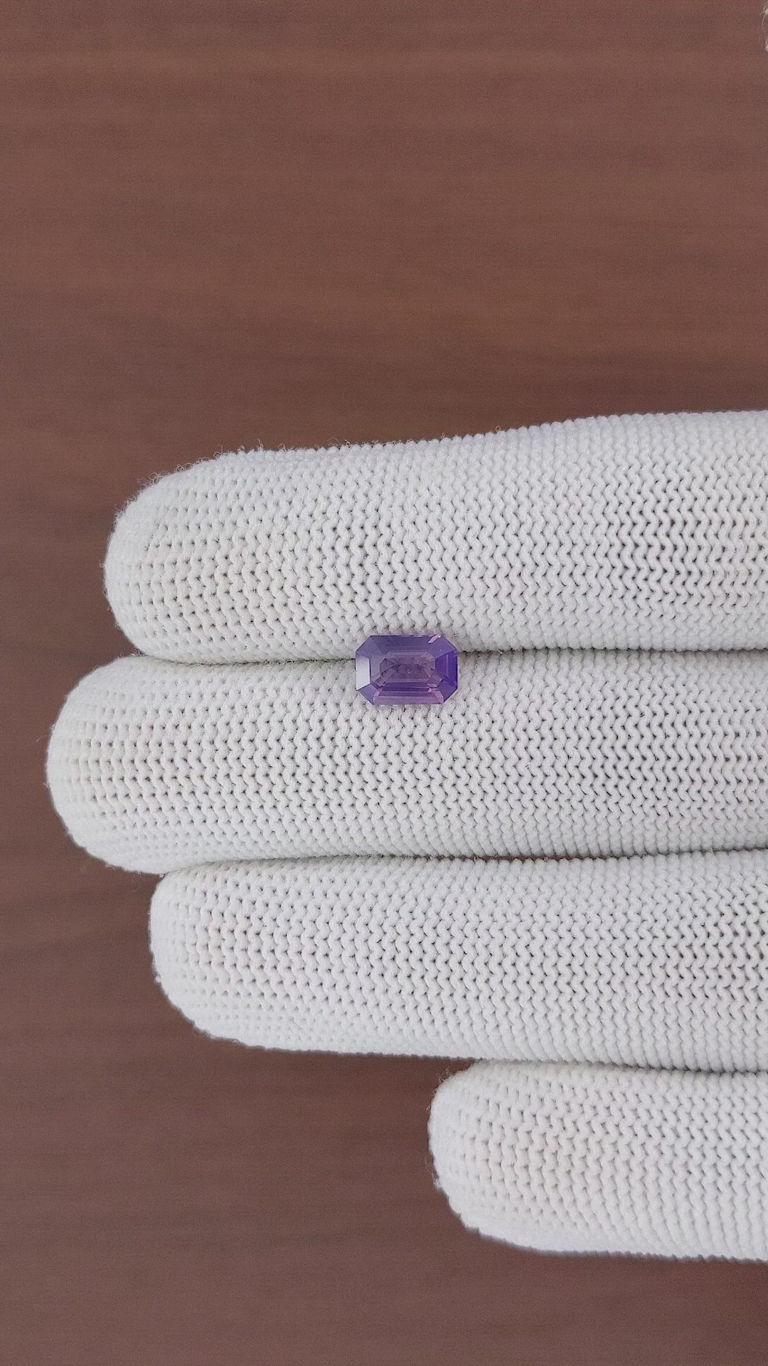 1.58 Ct. Pinkish Purple Sapphire from Madagascar Size Video