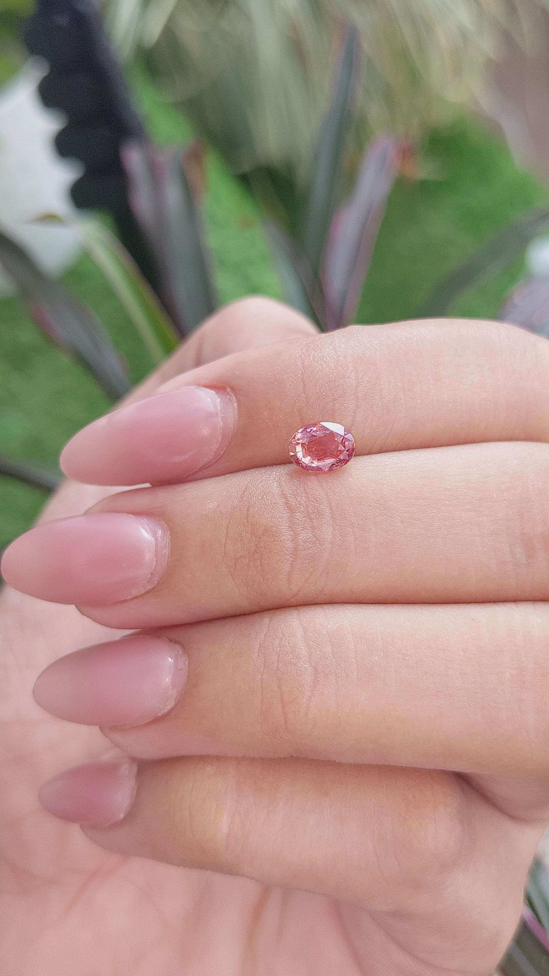 1.06 Ct. Padparadscha Sapphire from Madagascar Size Video