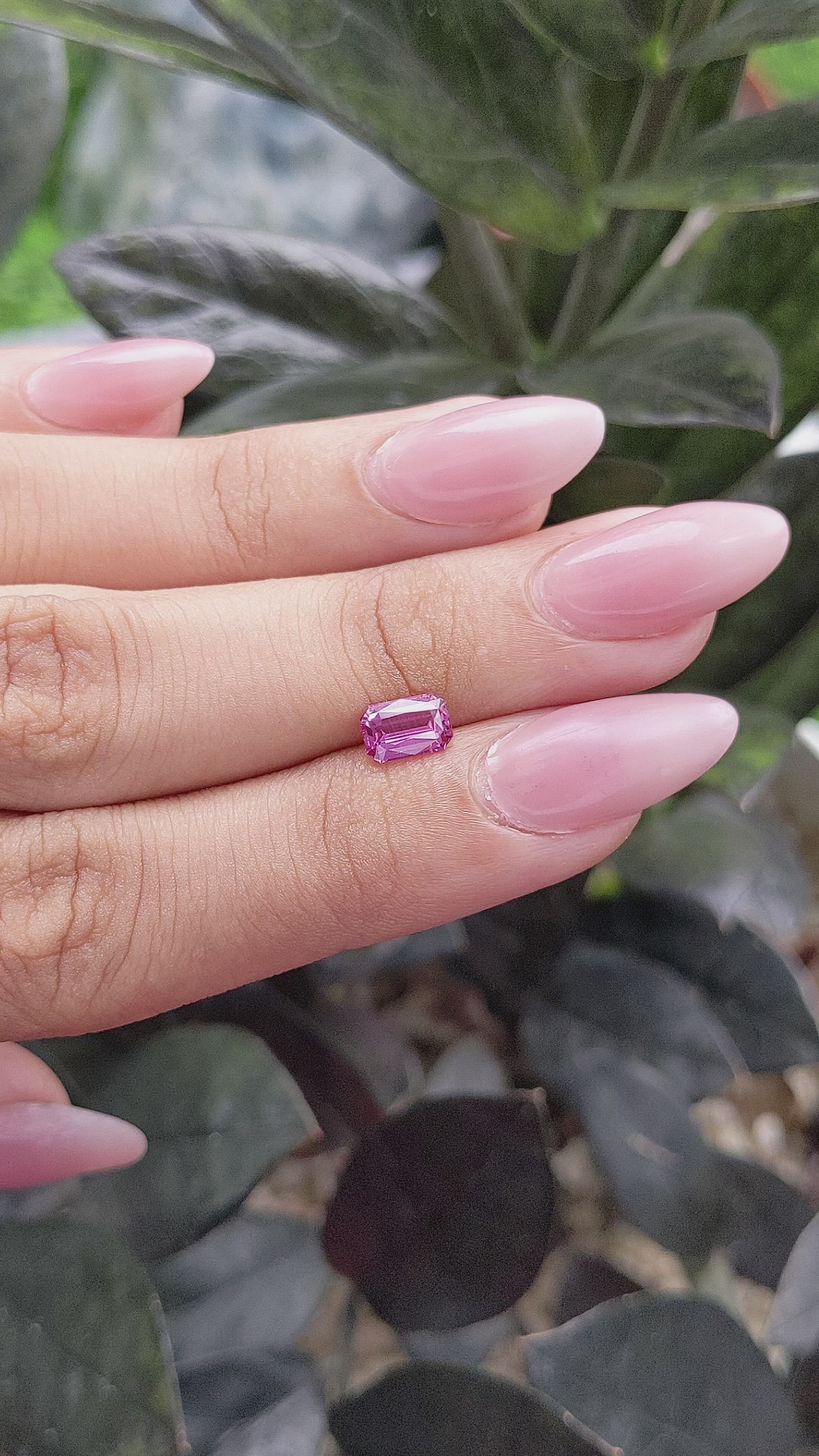 1.00 Ct. Pink Sapphire from Mozambique Size Video