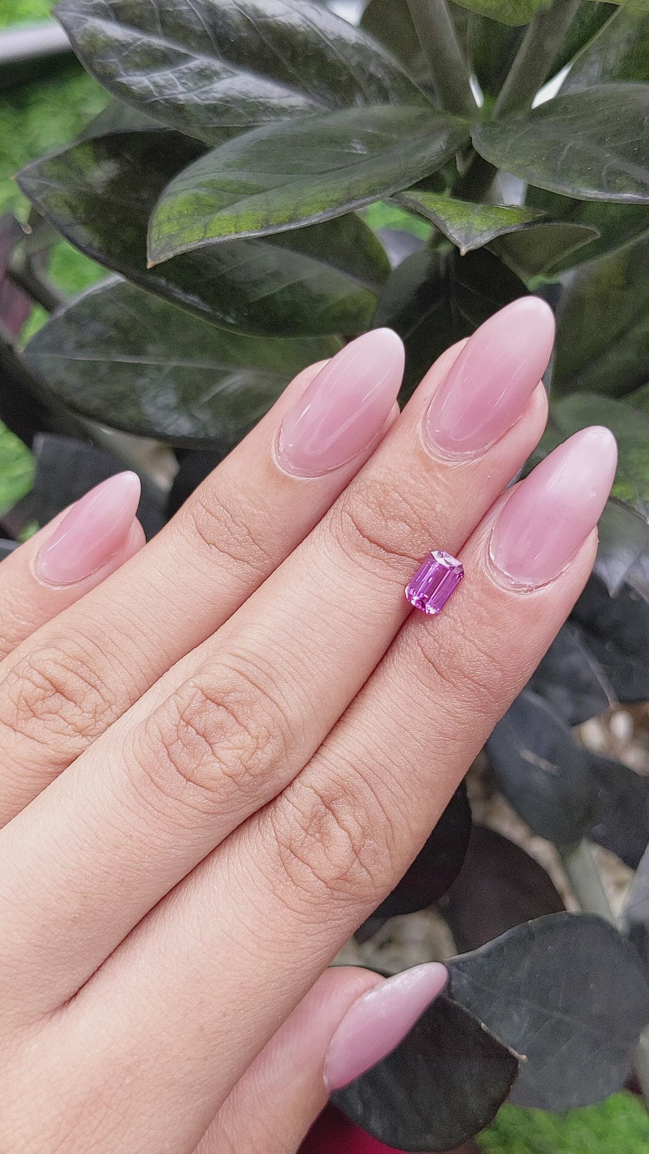 1.00 Ct. Pink Sapphire from Mozambique Size Video