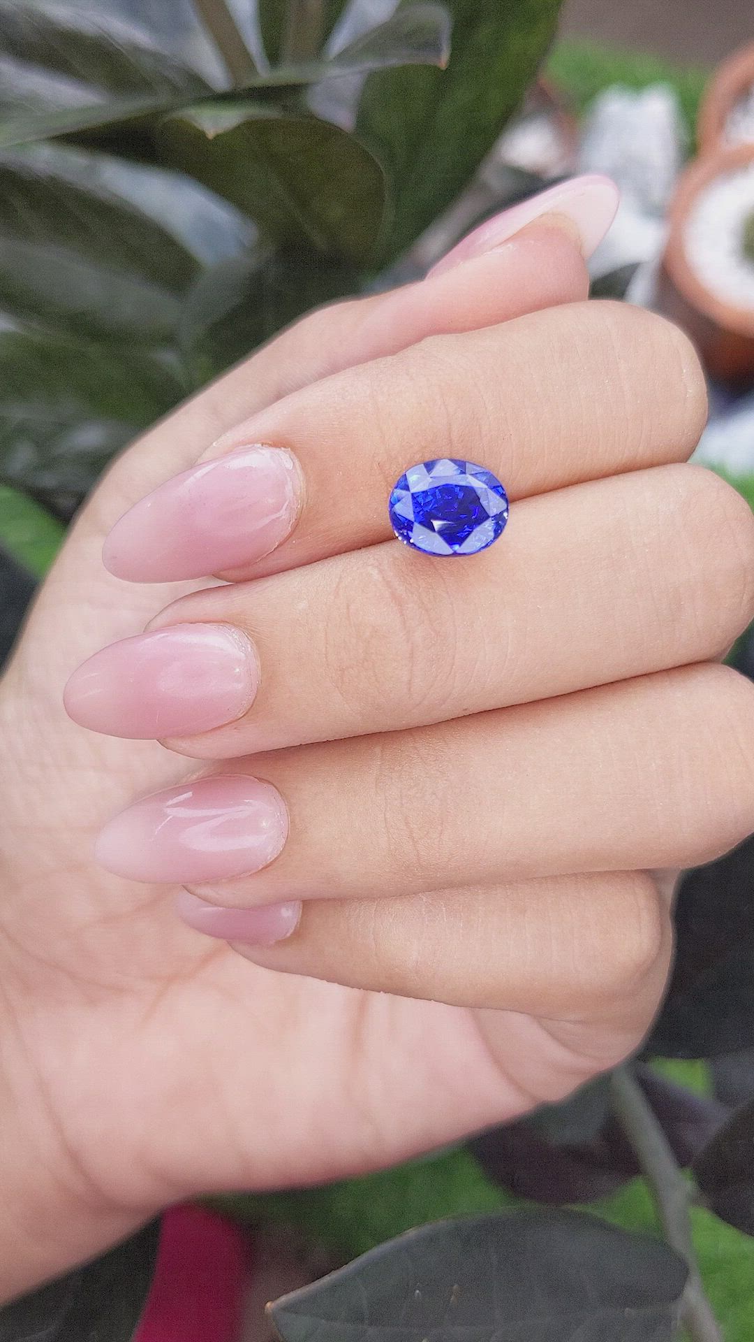 4.06 Ct. Blue Sapphire from Madagascar Size Video