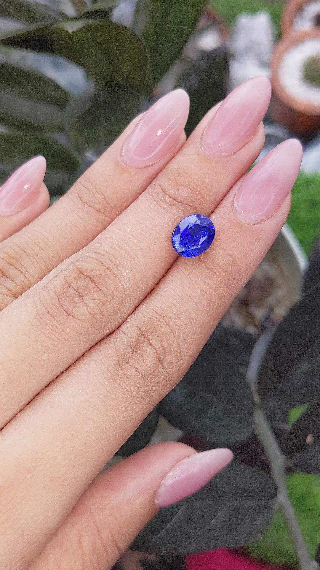 4.06 Ct. Blue Sapphire from Madagascar Size Video