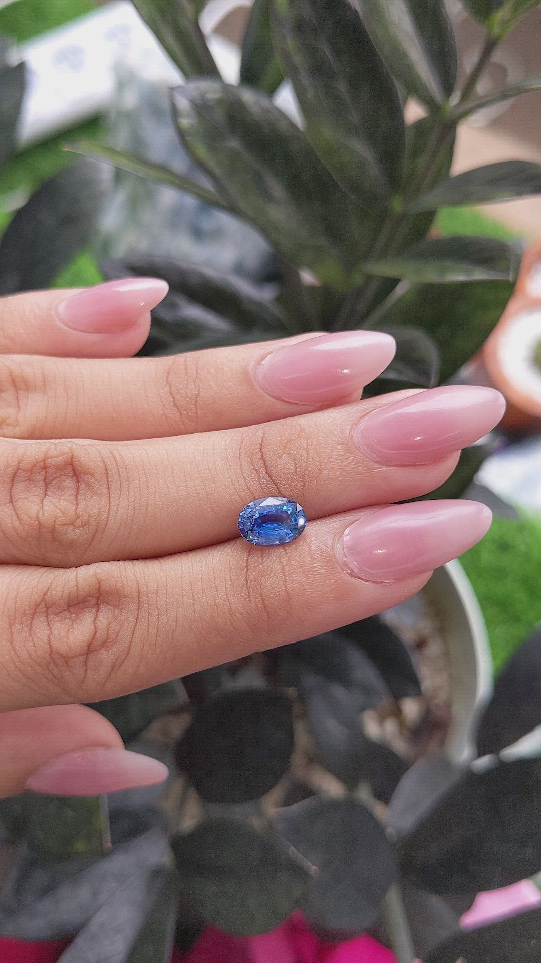 2.11 Ct. Blue Sapphire from Ceylon (Sri Lanka) Size Video
