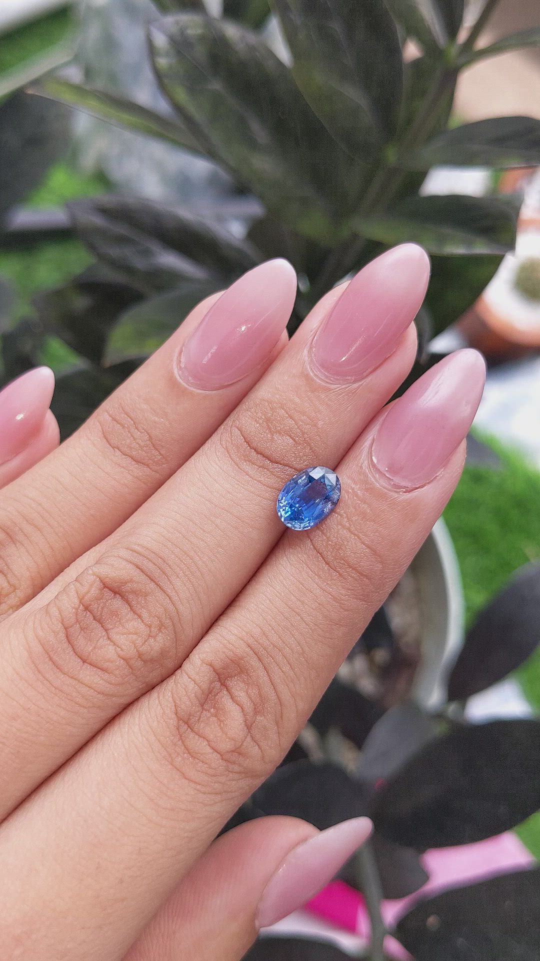 2.11 Ct. Blue Sapphire from Ceylon (Sri Lanka) Size Video