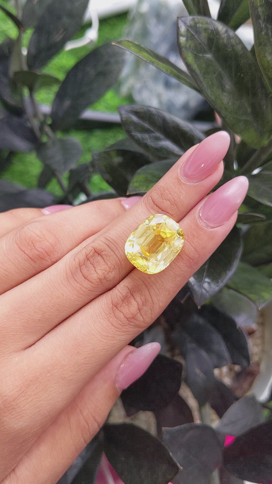 32.05 Ct. Yellow Sapphire from Ceylon (Sri Lanka) Size Video