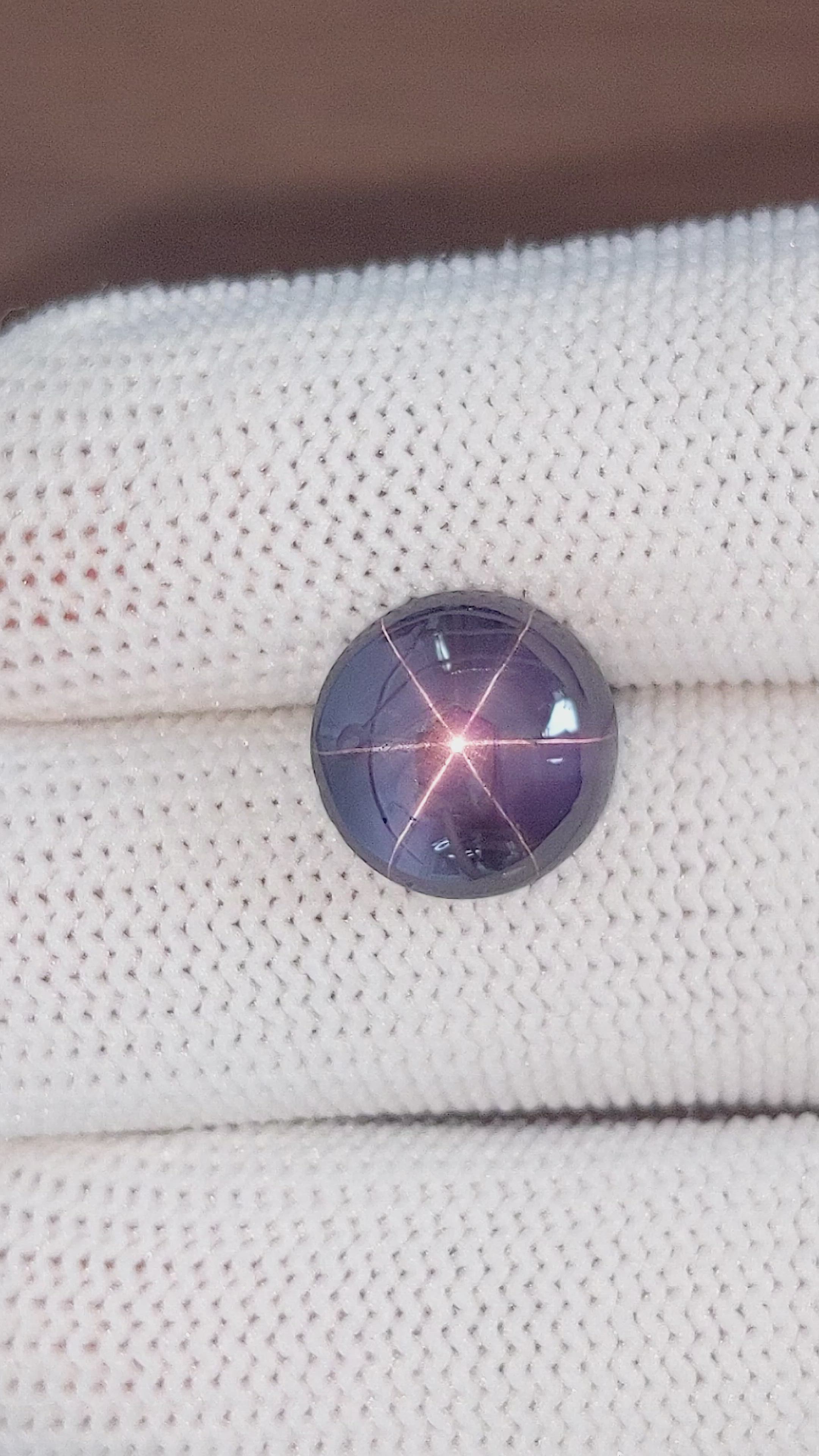 9.21 Ct. Purple Star Sapphire from Ceylon (Sri Lanka) Size Video