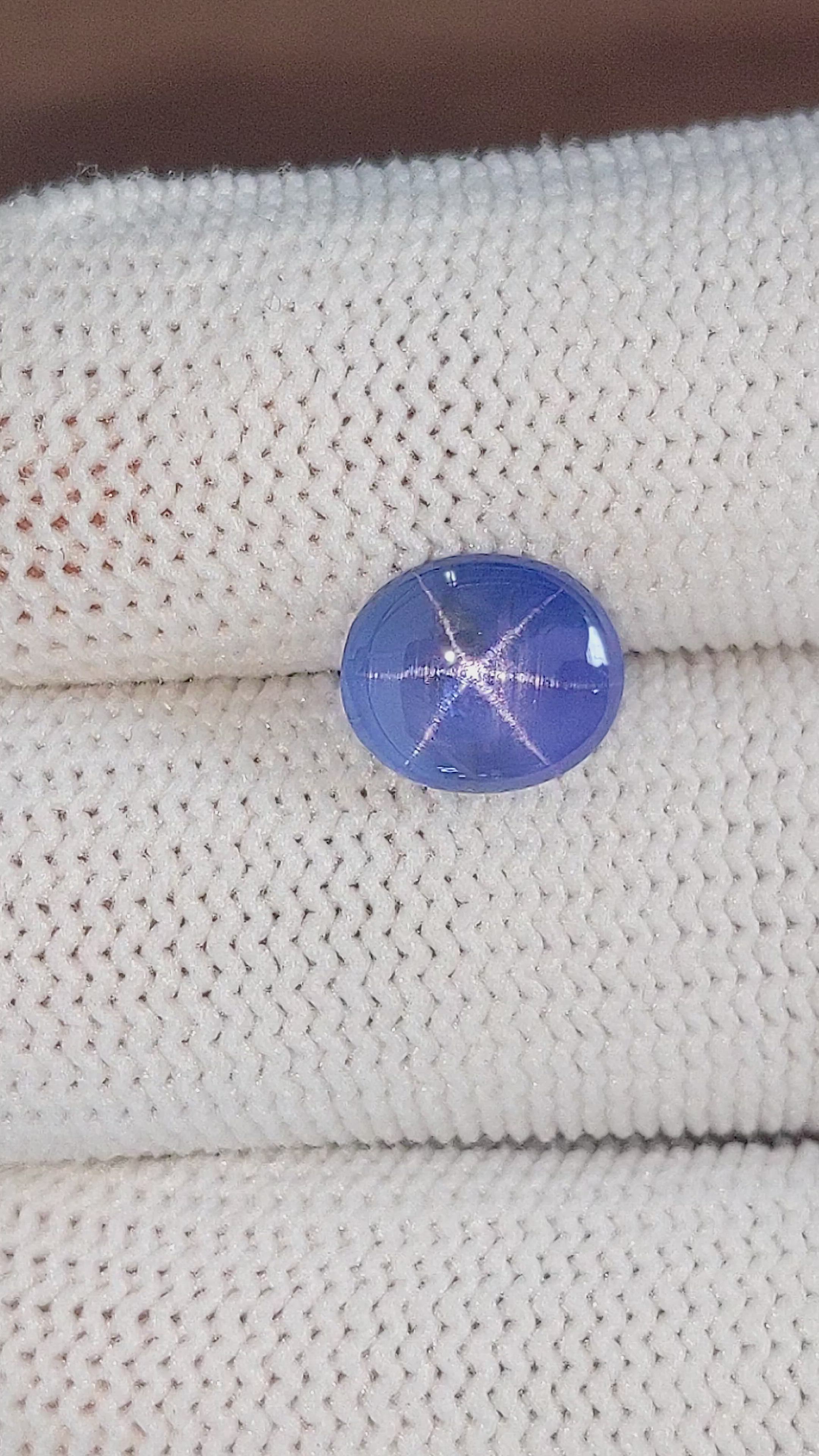 3.91 Ct. Blue Star Sapphire from Ceylon (Sri Lanka) Size Video